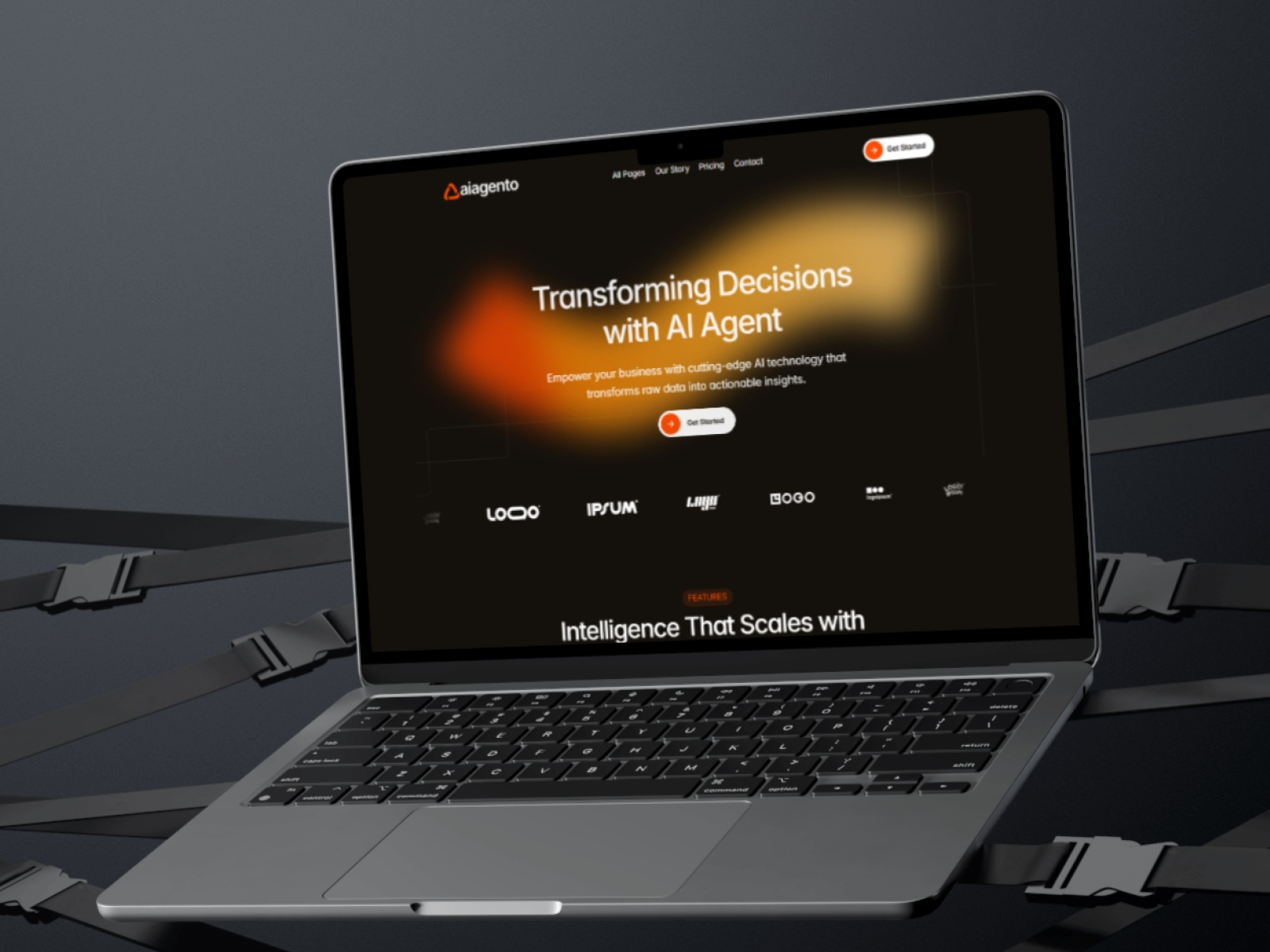Screenshot of Aagento website