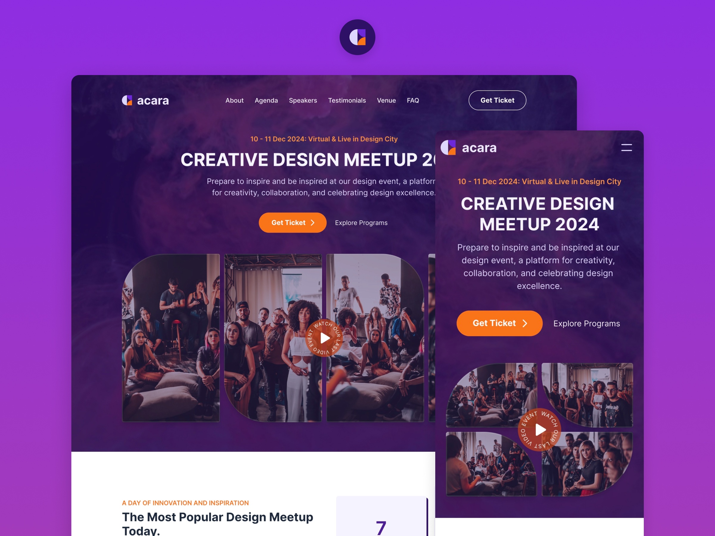Screenshot of Acara website