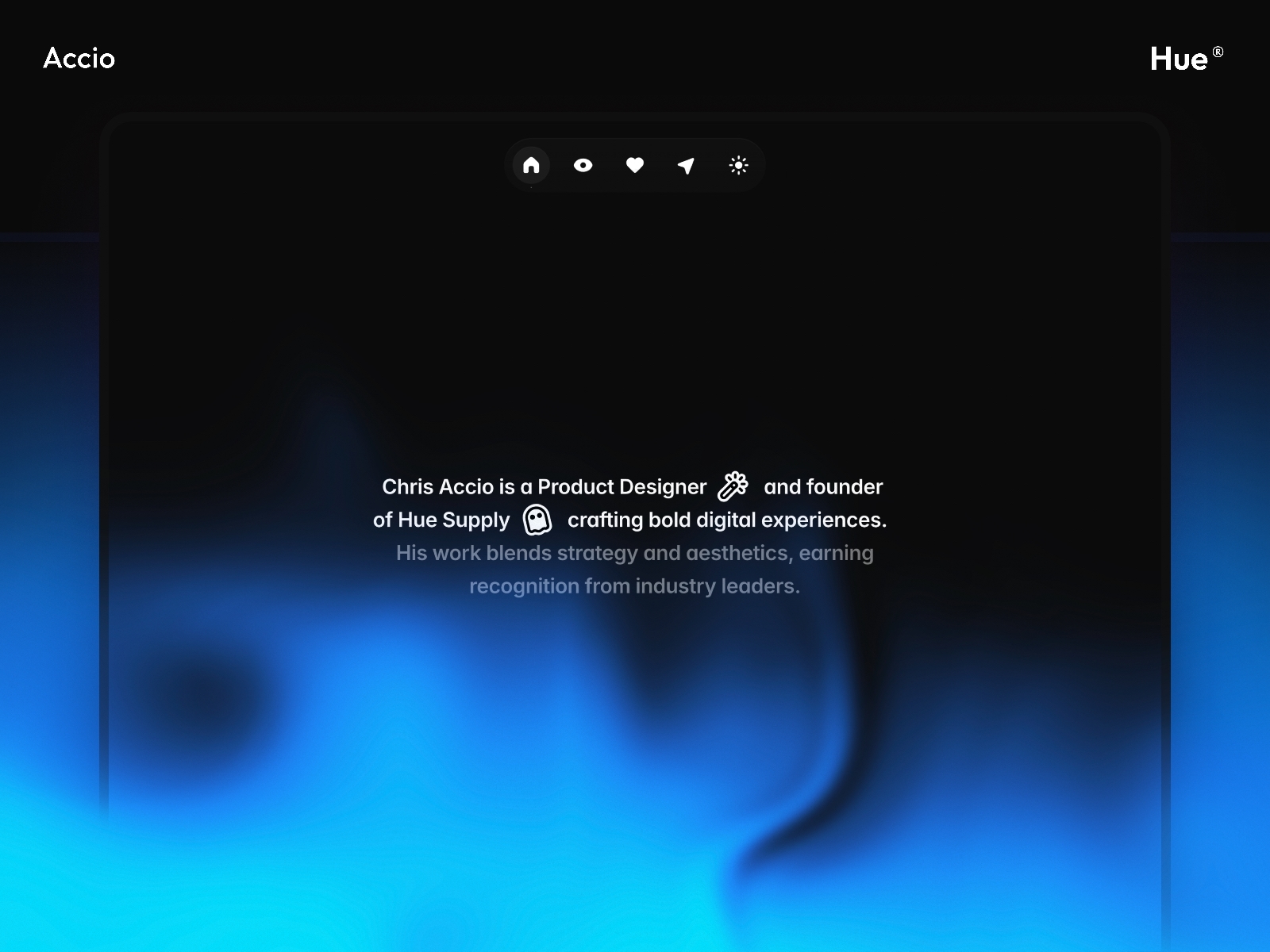 Screenshot of Accio website