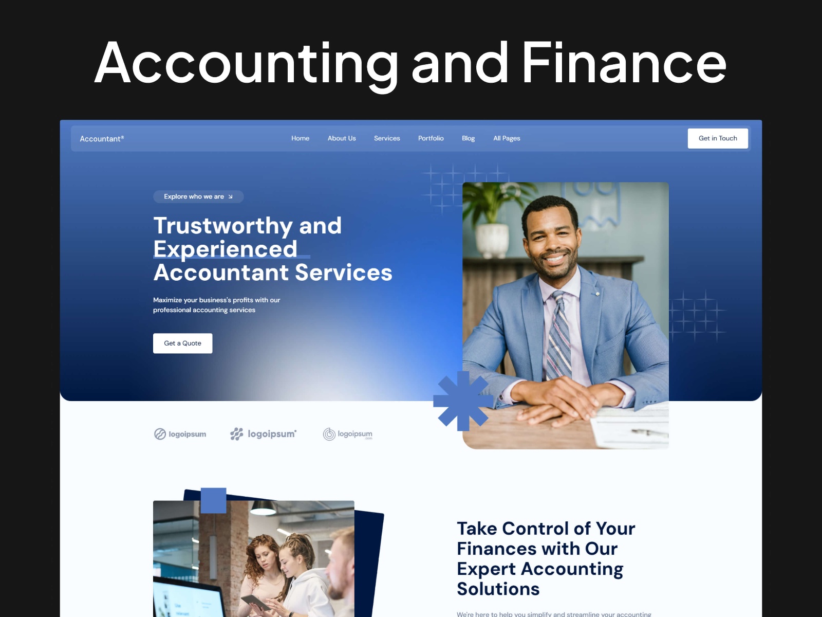Screenshot of Accountant website