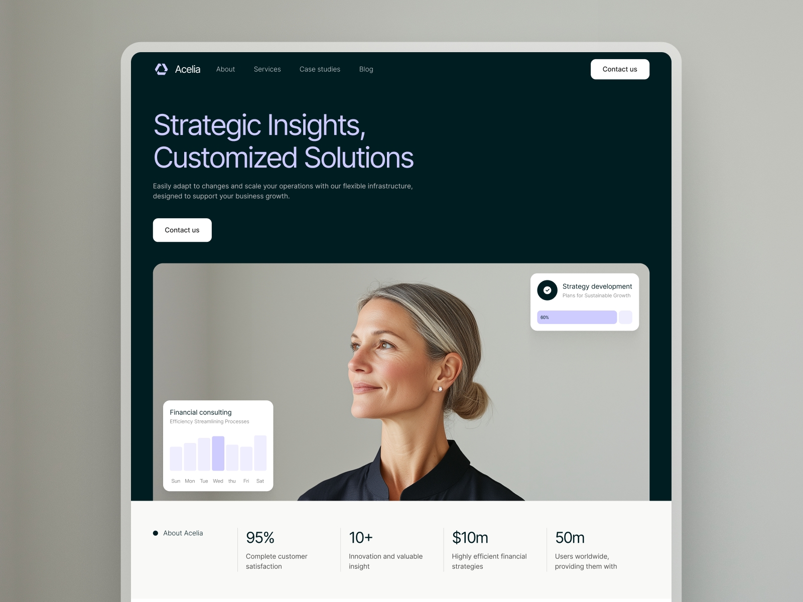 Screenshot of Acelia website