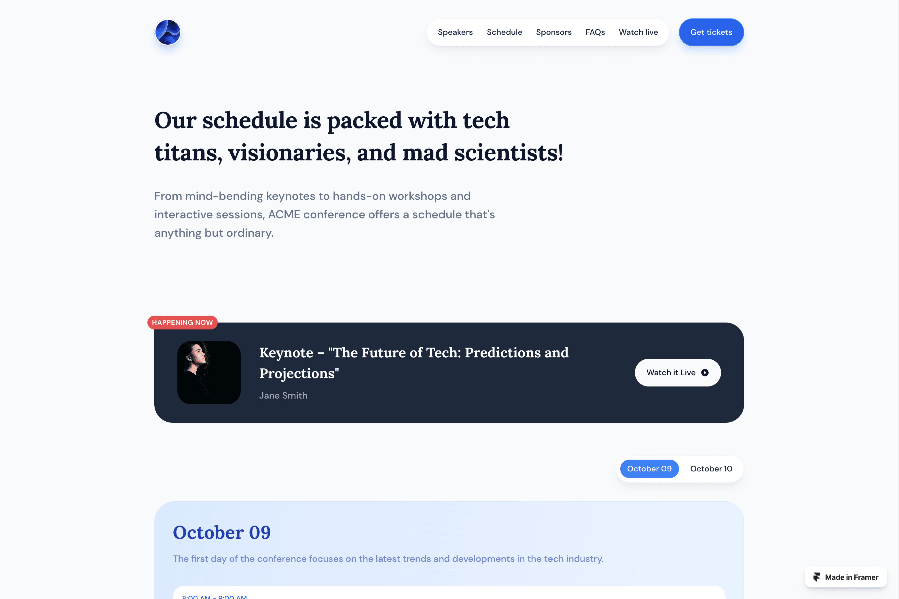 Screenshot 3 of Acme conference