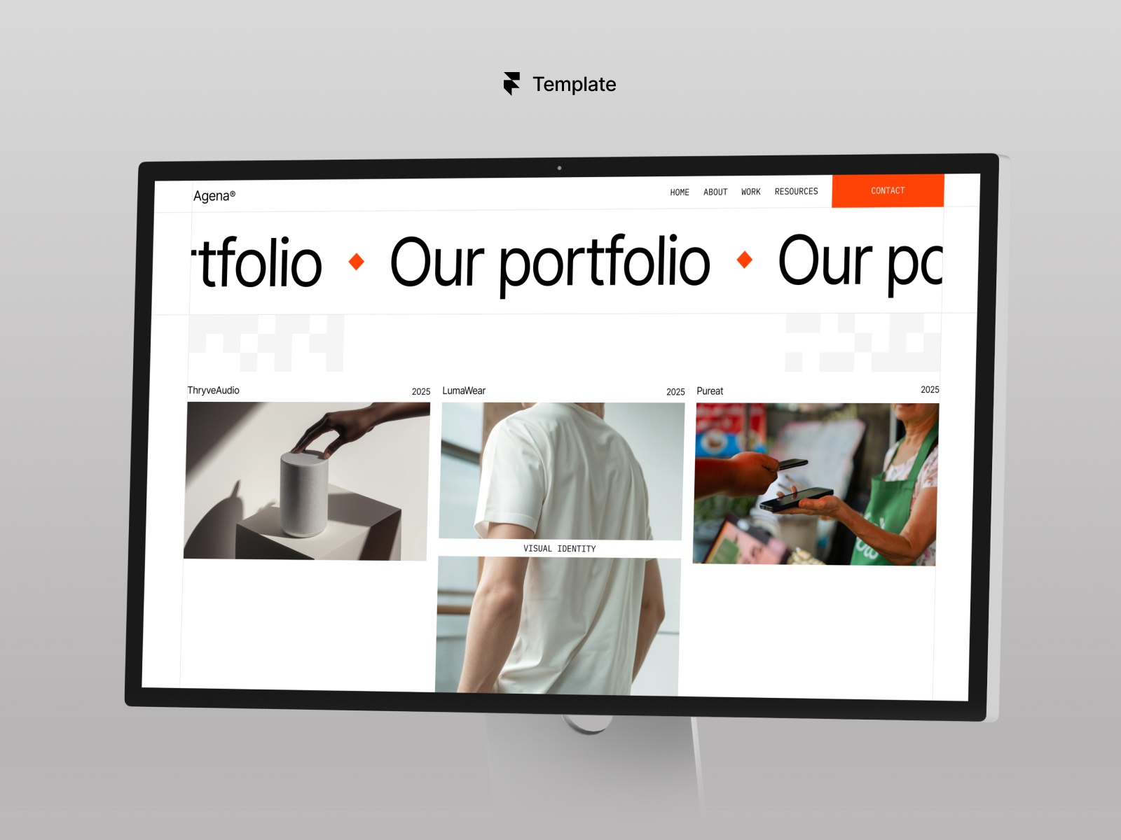 Screenshot of Agena website