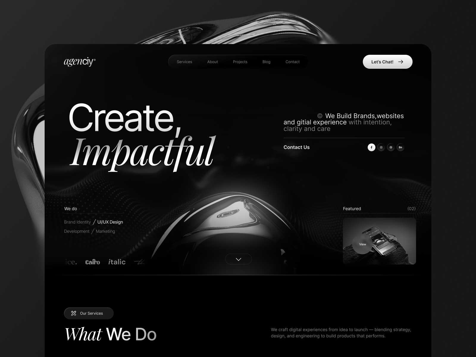 Screenshot of Agenciy website