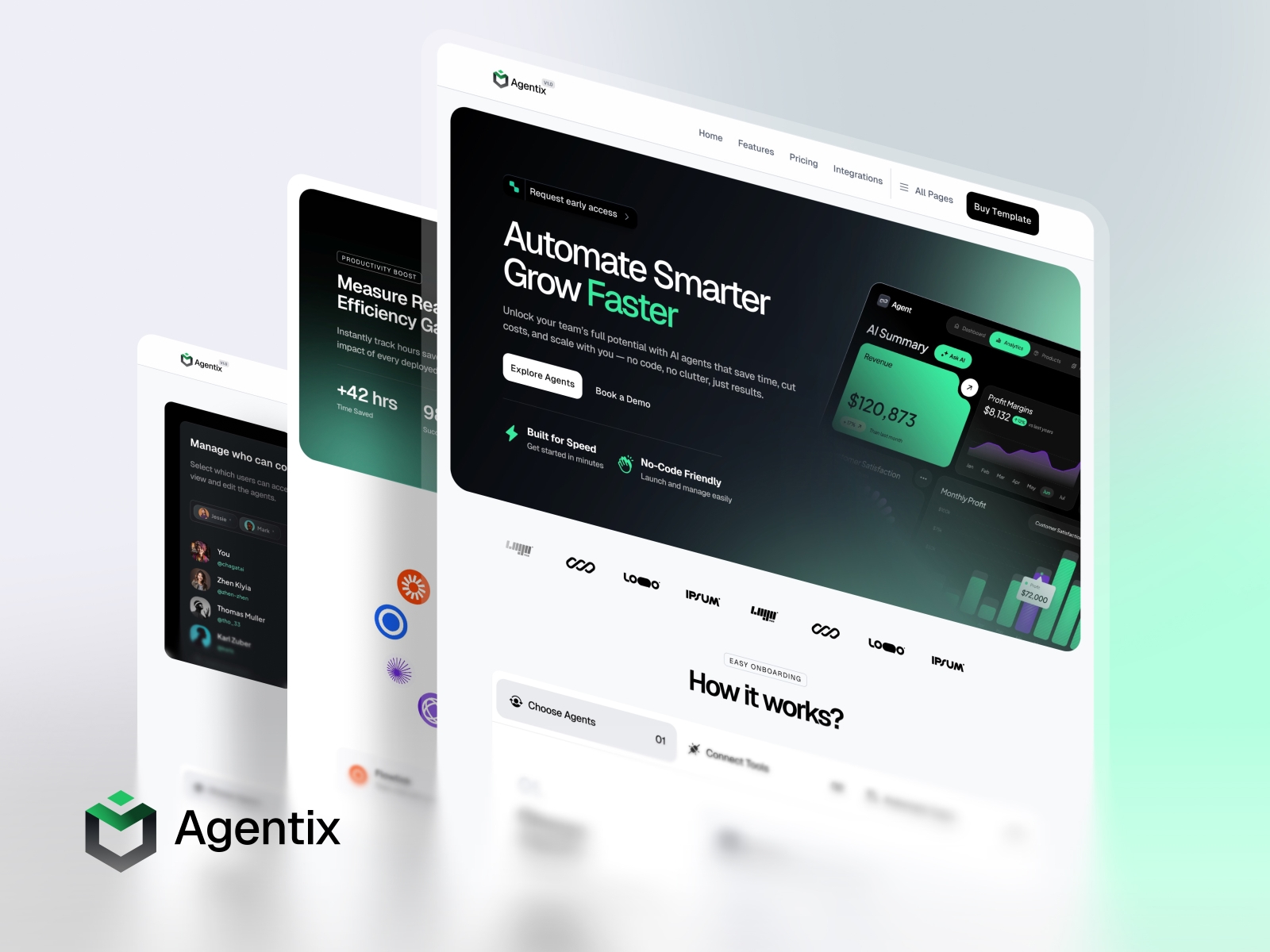 Screenshot of Agentix website