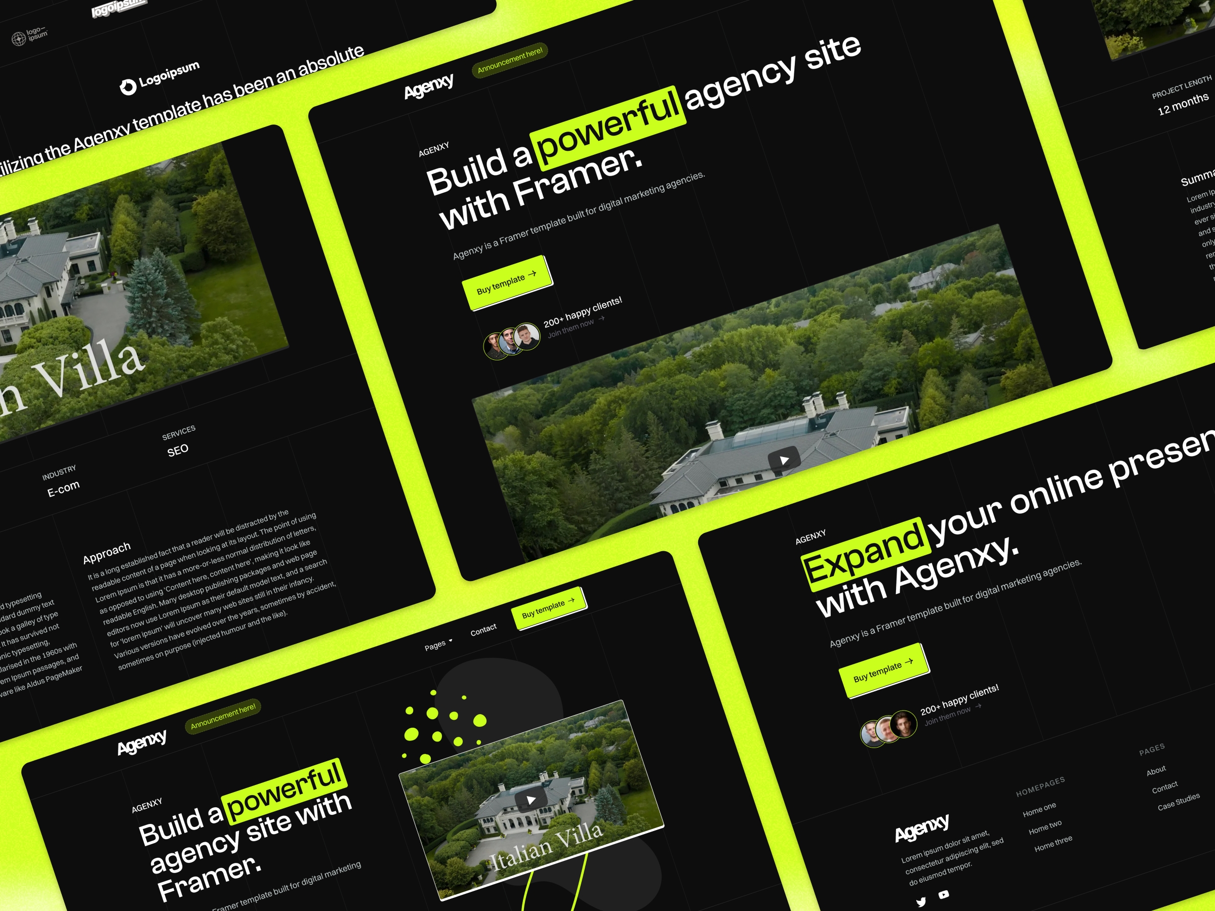 Screenshot of Agenxy website