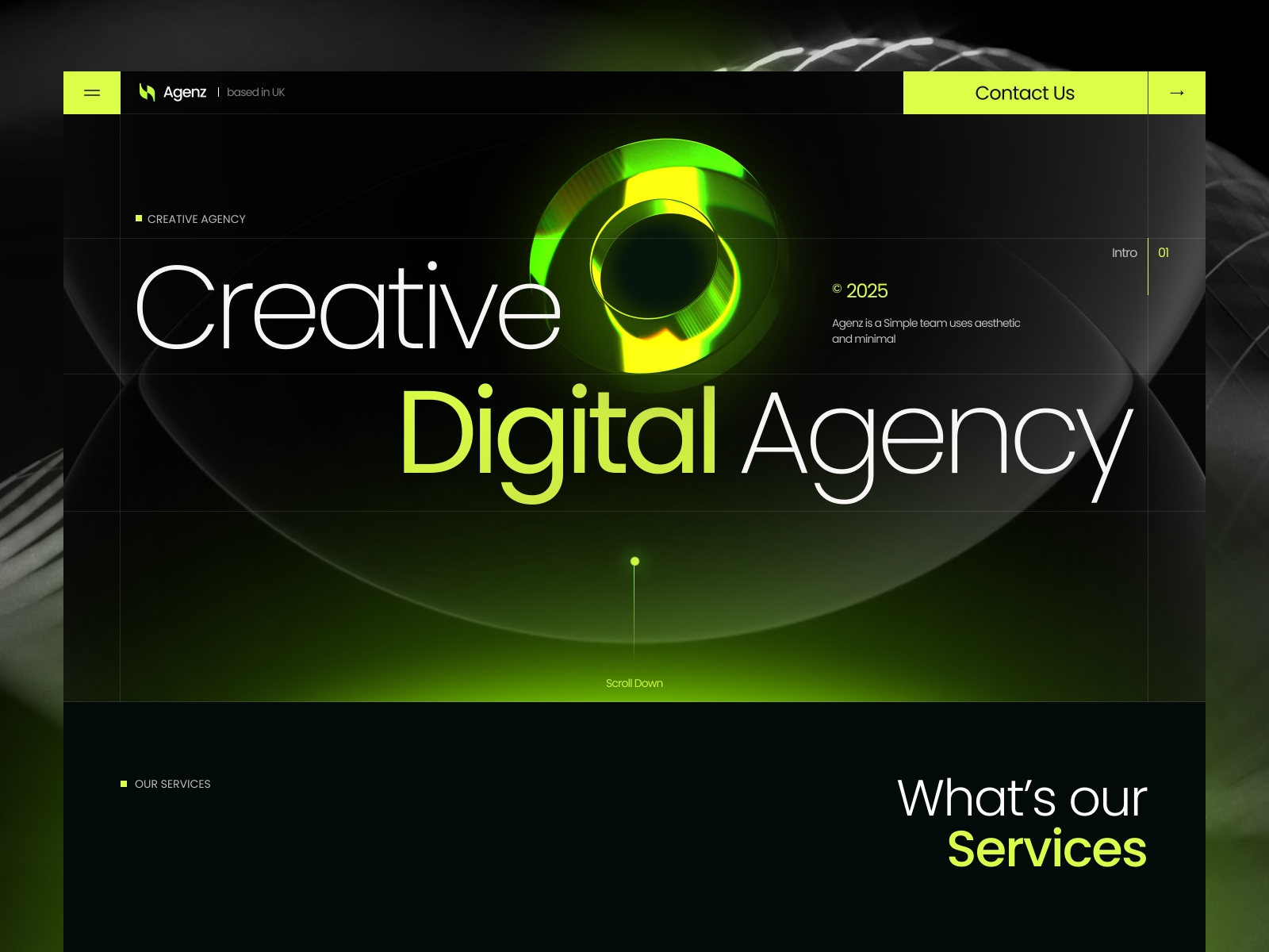 Screenshot of Agenz website