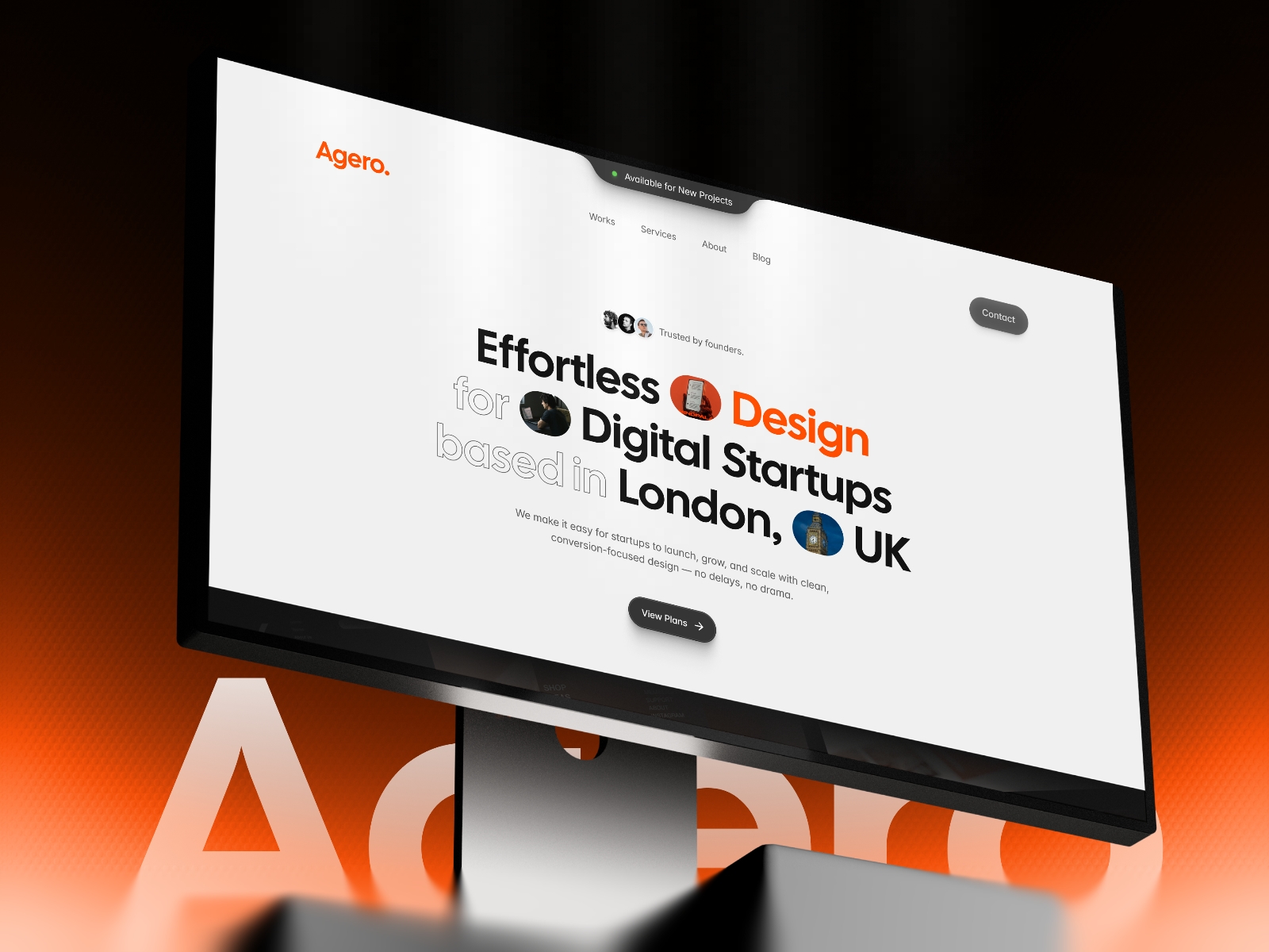 Screenshot of Agero website