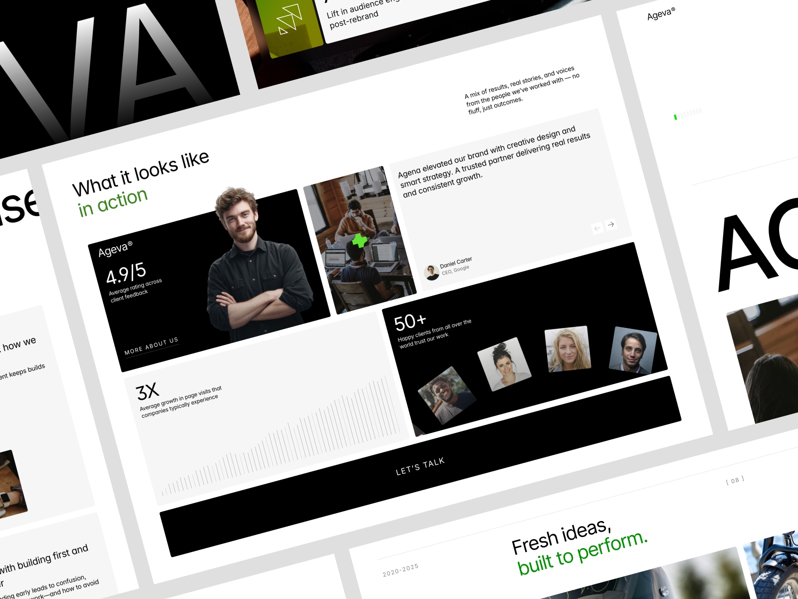 Screenshot of Ageva website