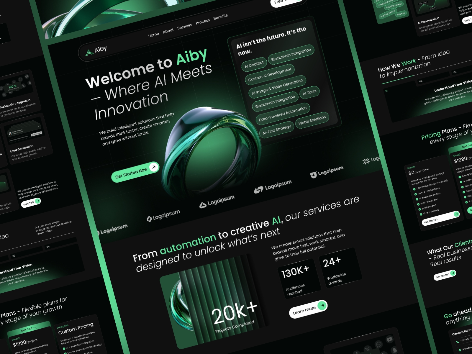 Screenshot of Aiby website