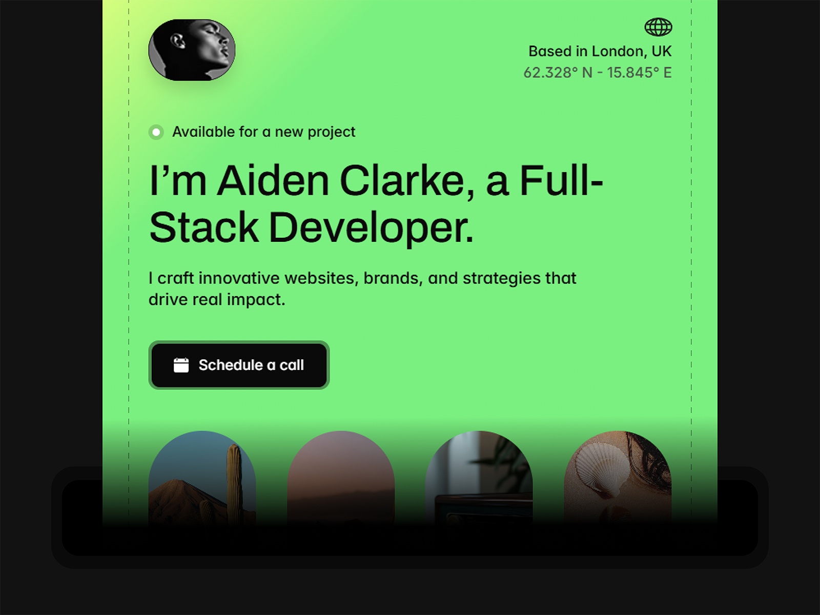 Screenshot of Aiden website