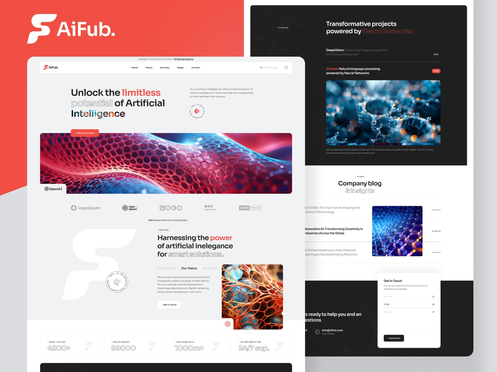 Screenshot of Aifub website