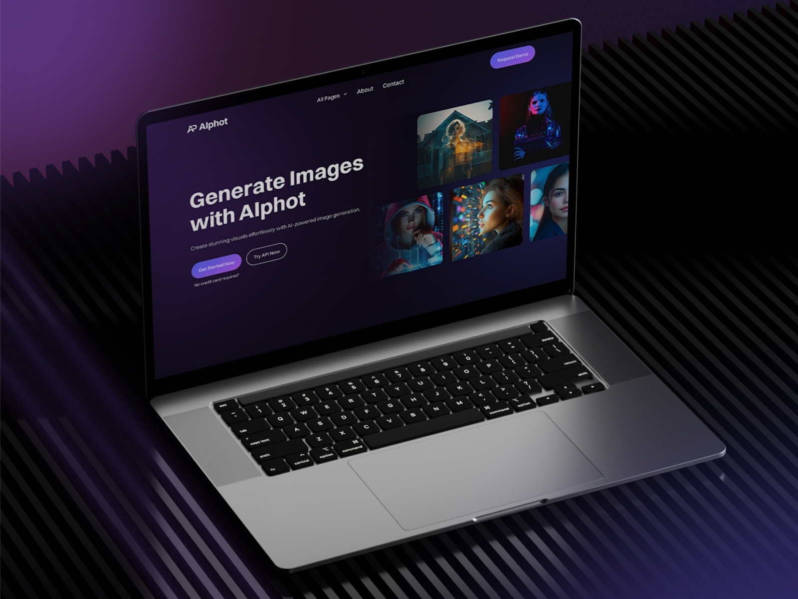 Screenshot of Aiphot website