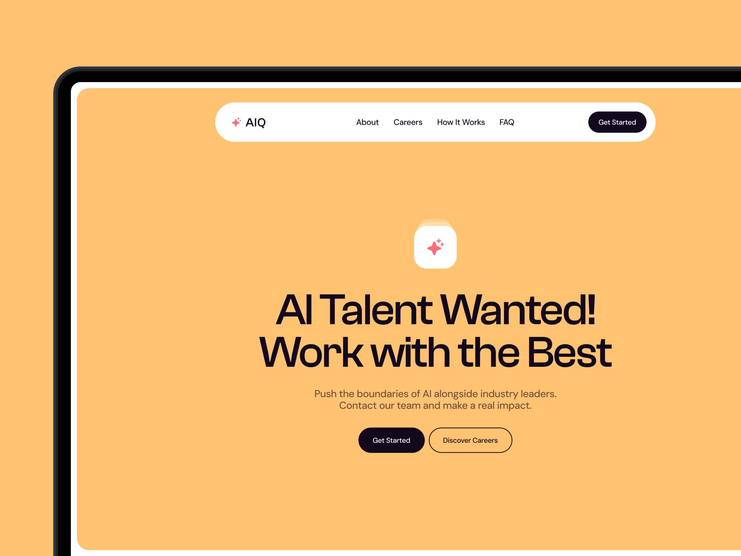Screenshot of Aiq website