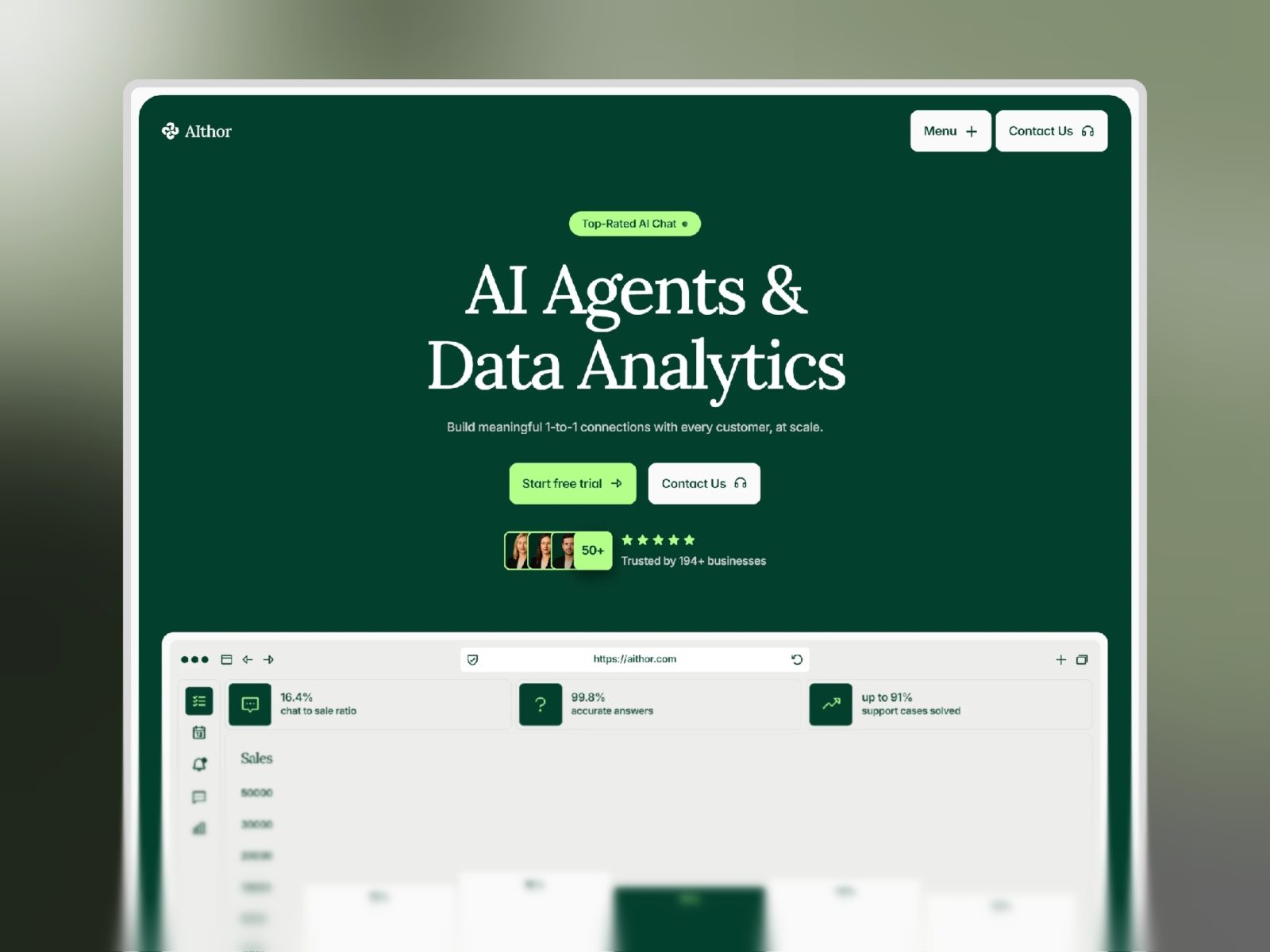 Screenshot of Aithor website
