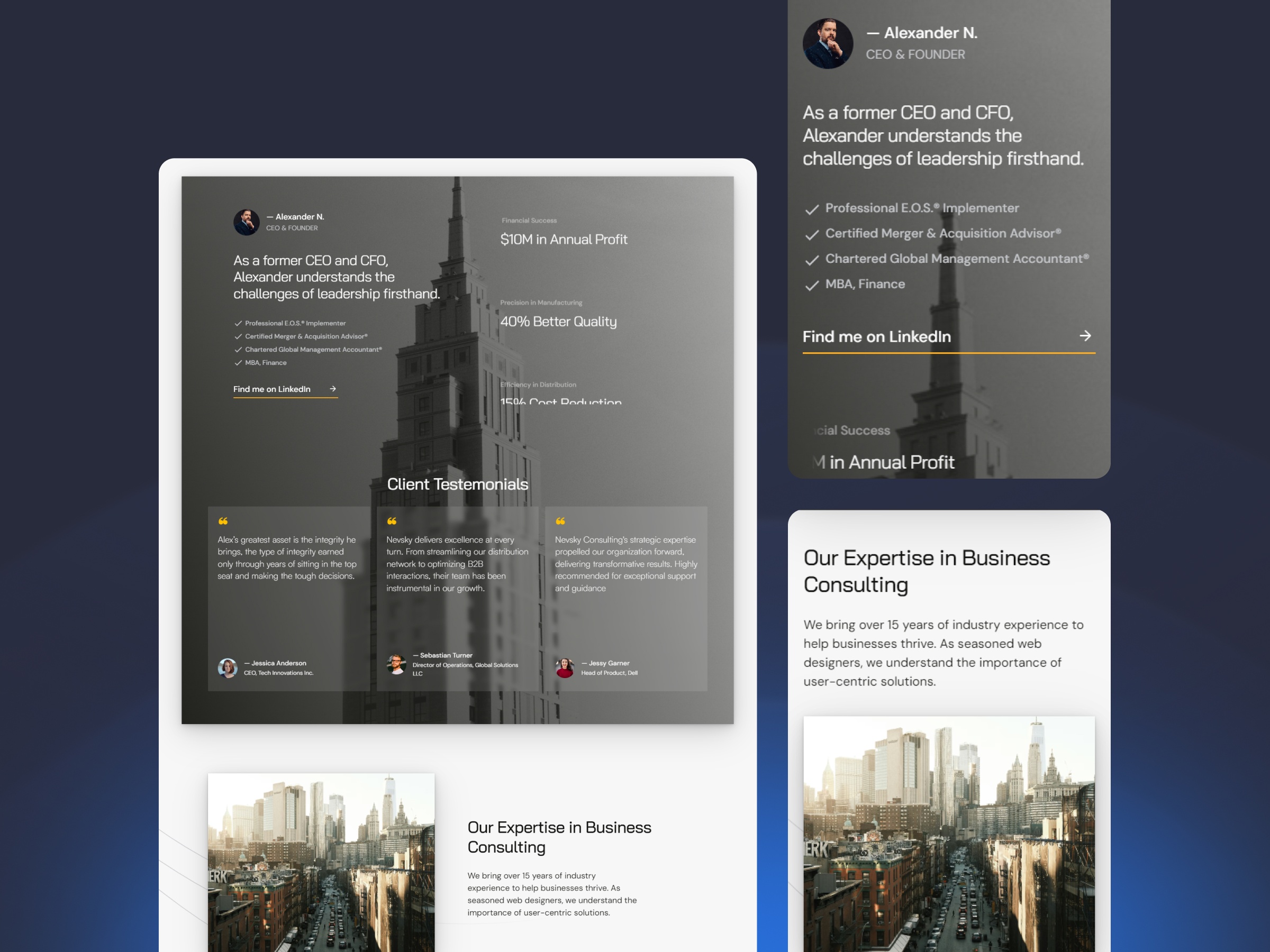 Screenshot 2 of Alexander business consulting template