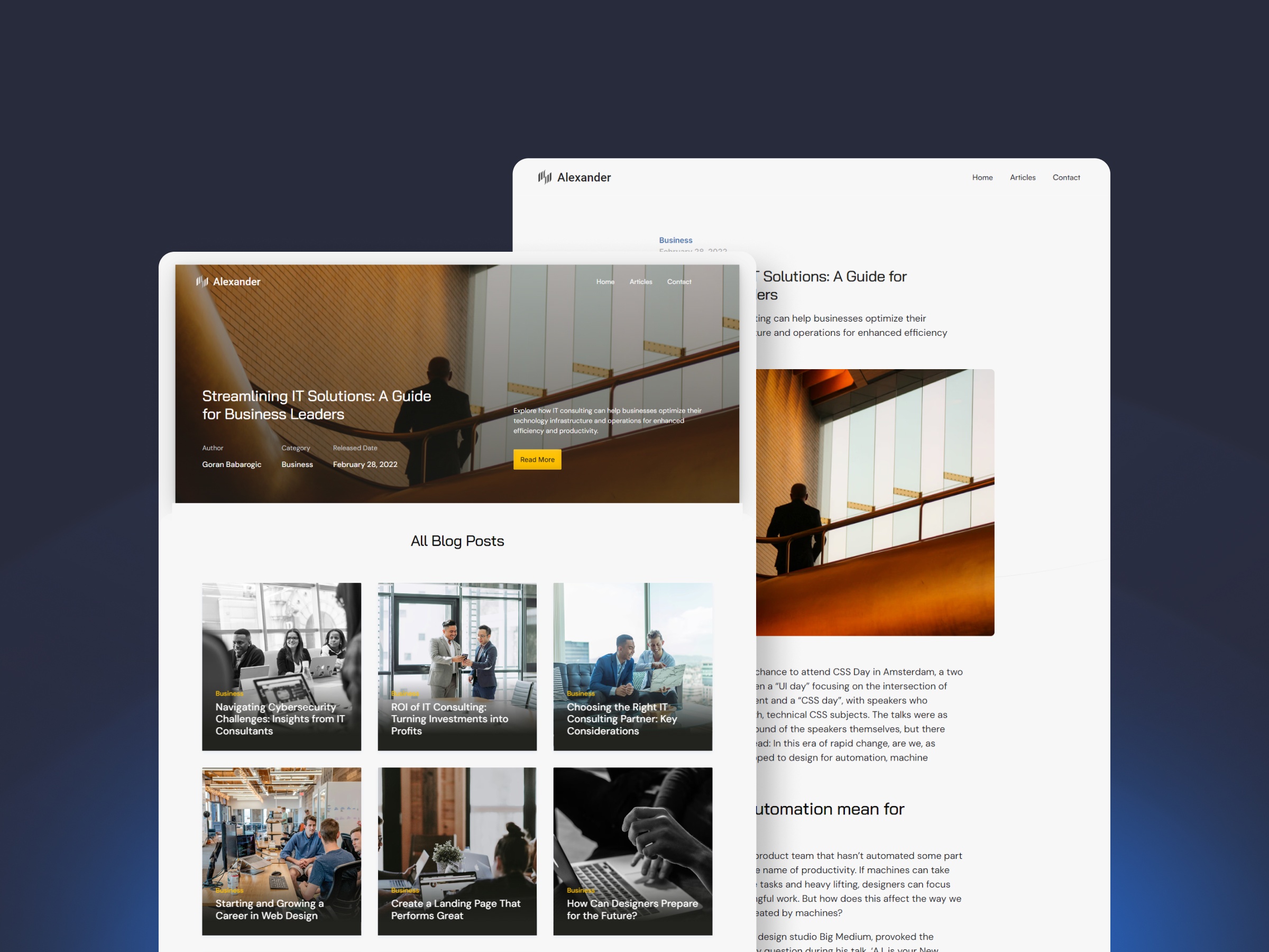 Screenshot 3 of Alexander business consulting template