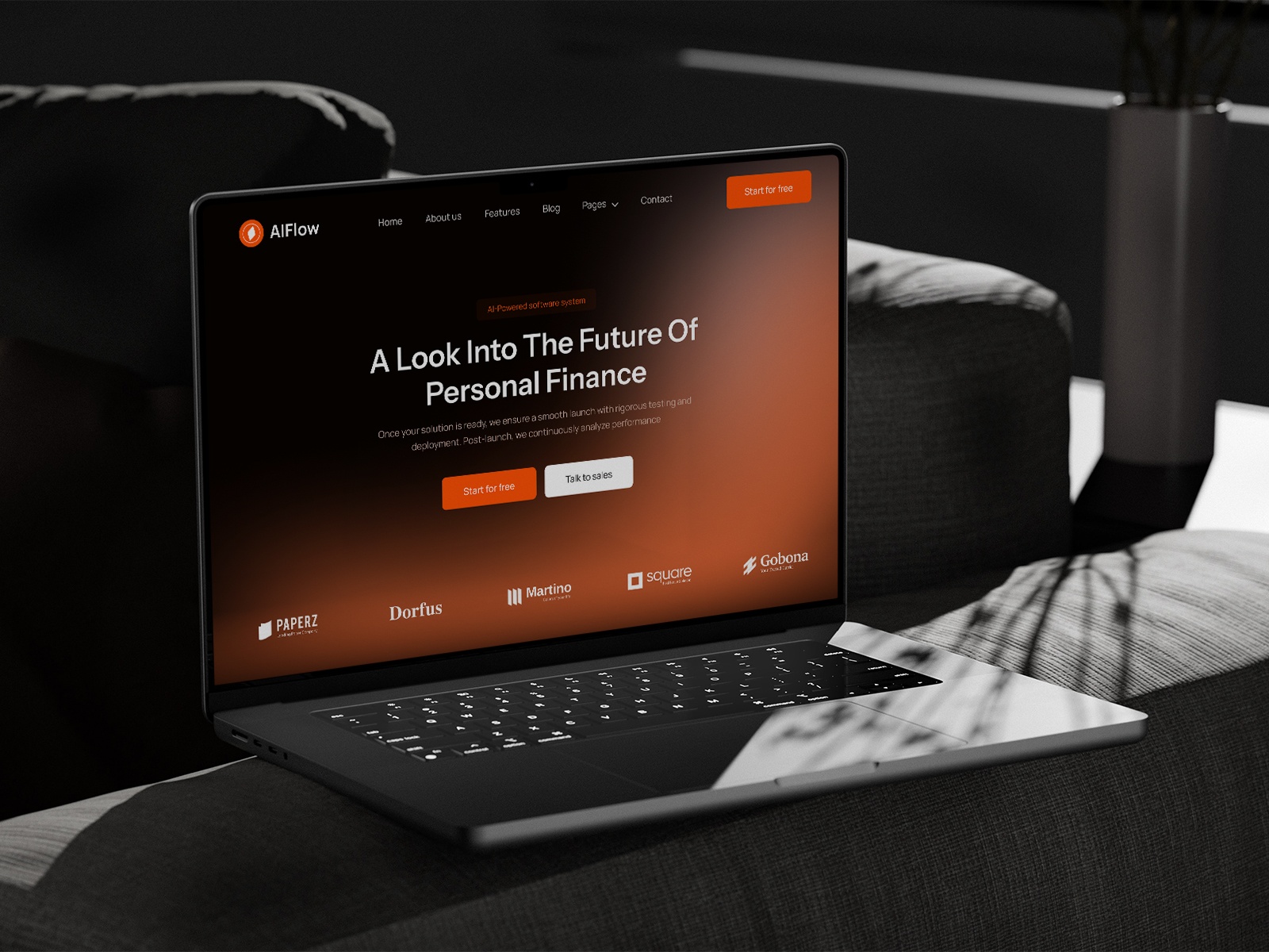 Screenshot of Alflow website