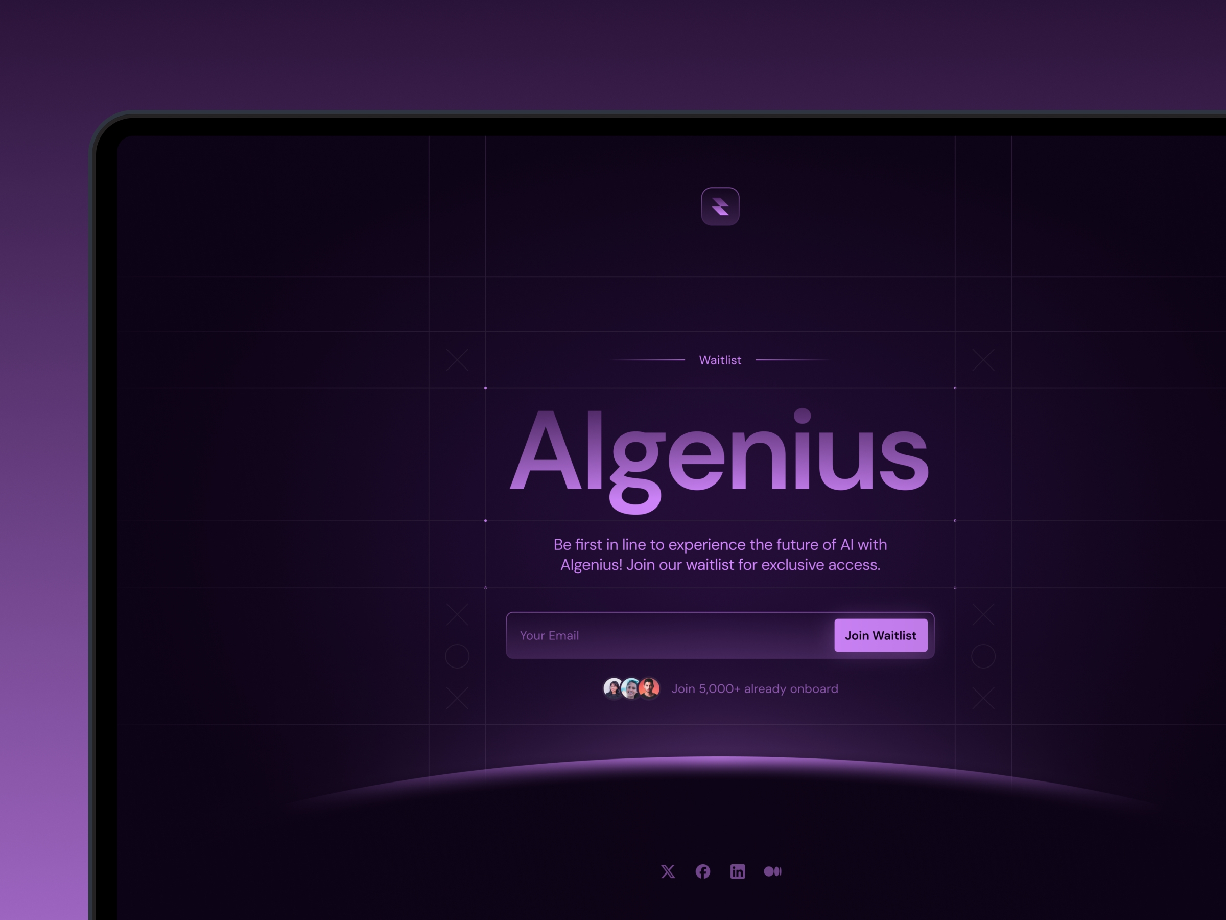 Screenshot of Algenius website