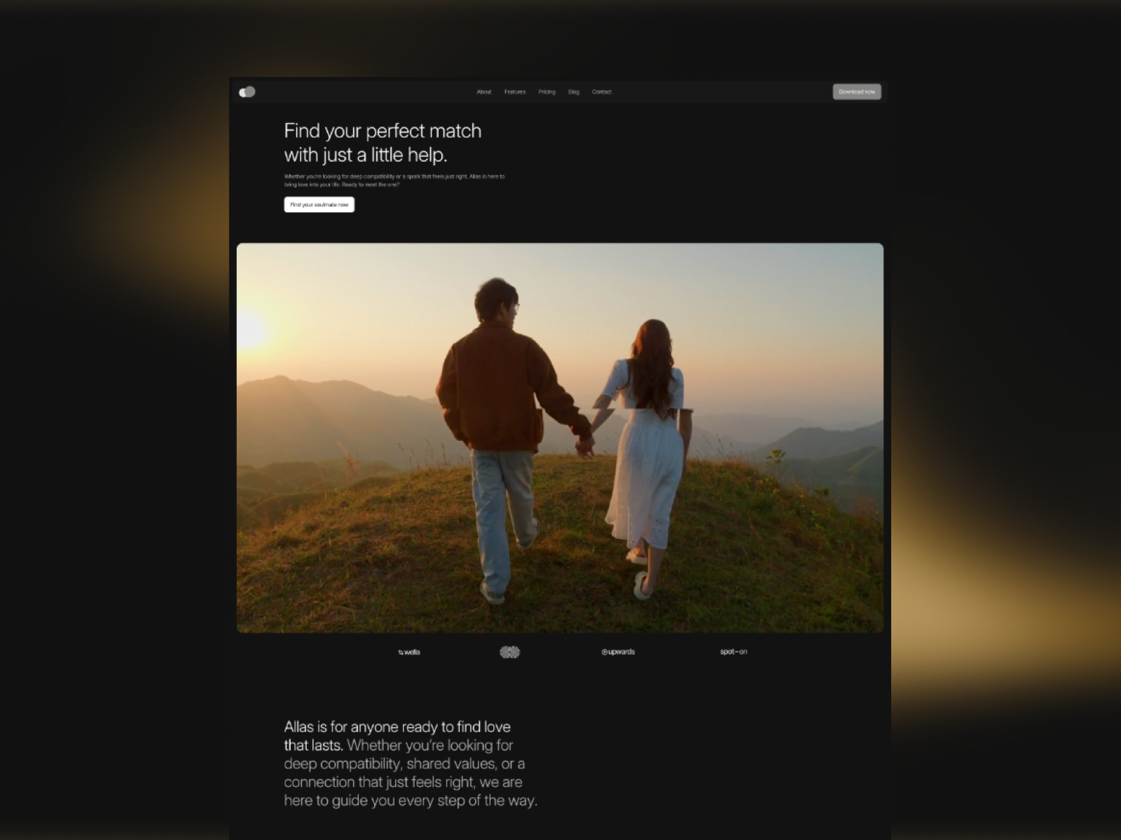 Screenshot of Allas website