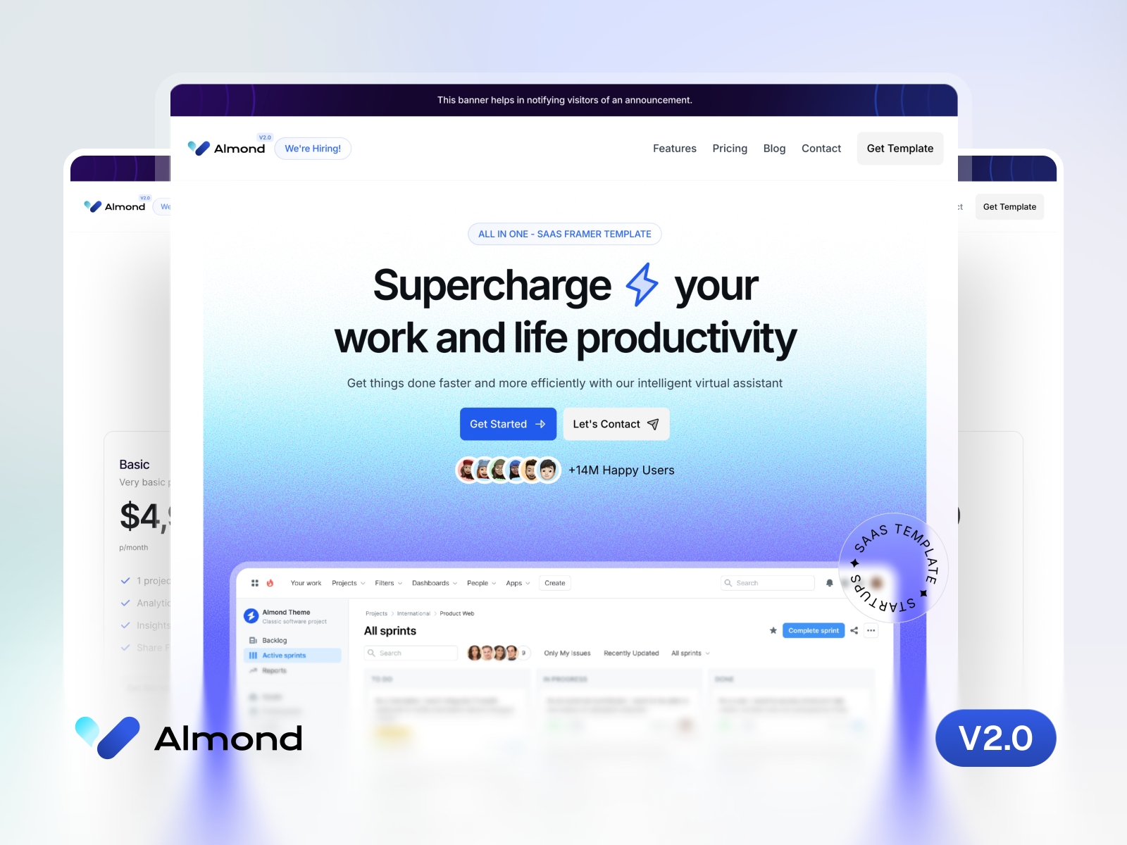 Screenshot of Almond website