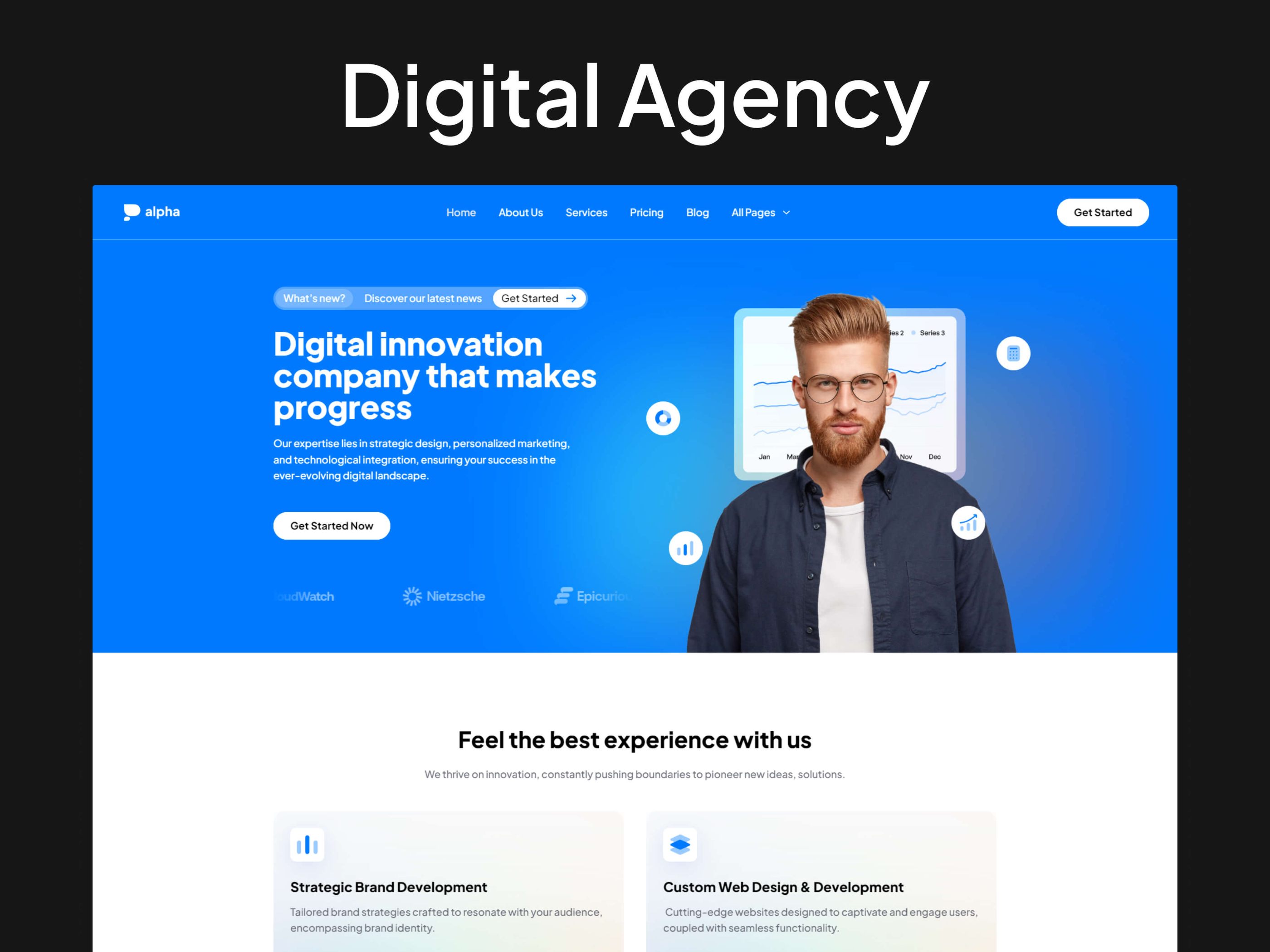 Screenshot of Alpha website