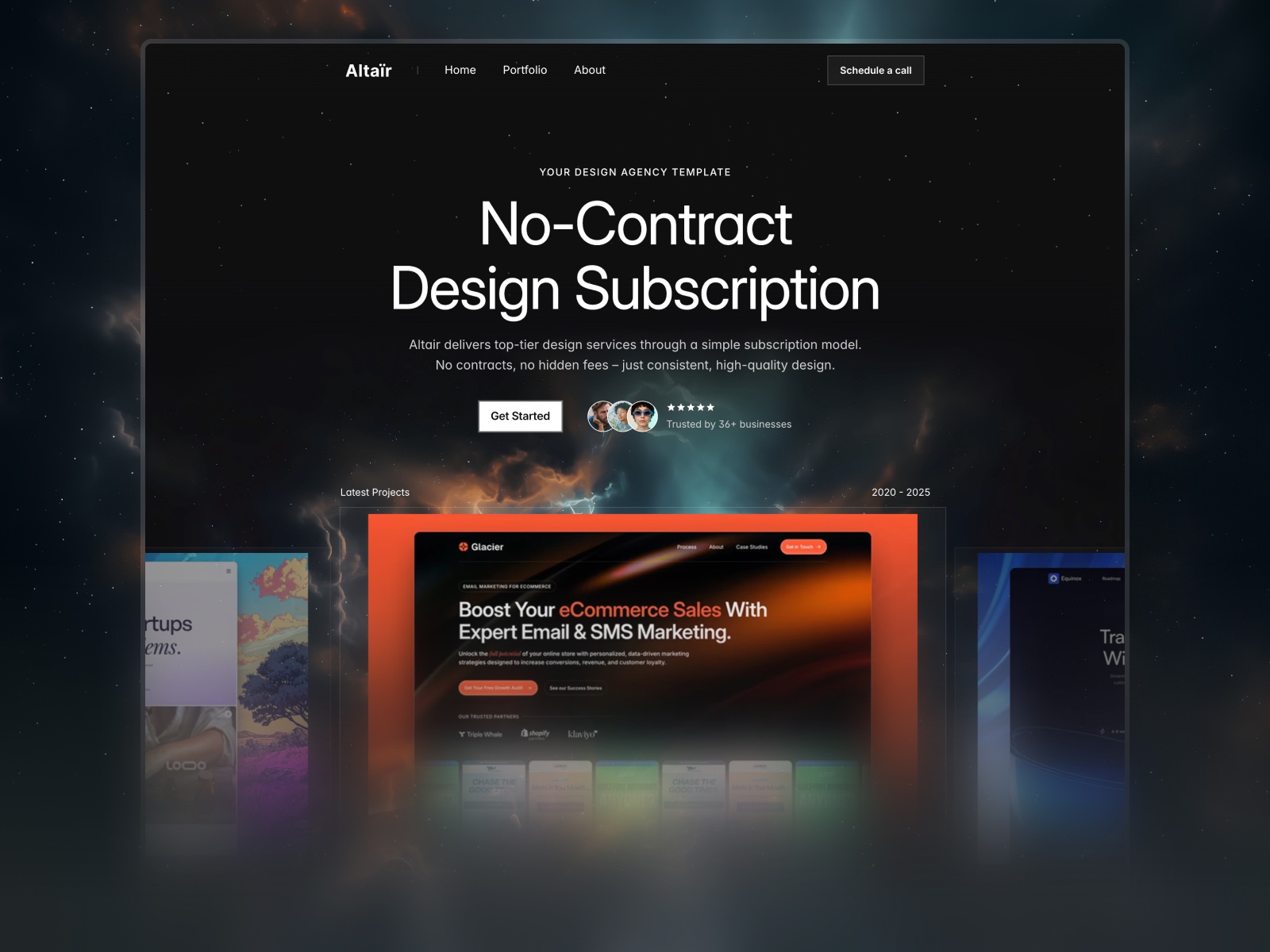 Screenshot of Altair website