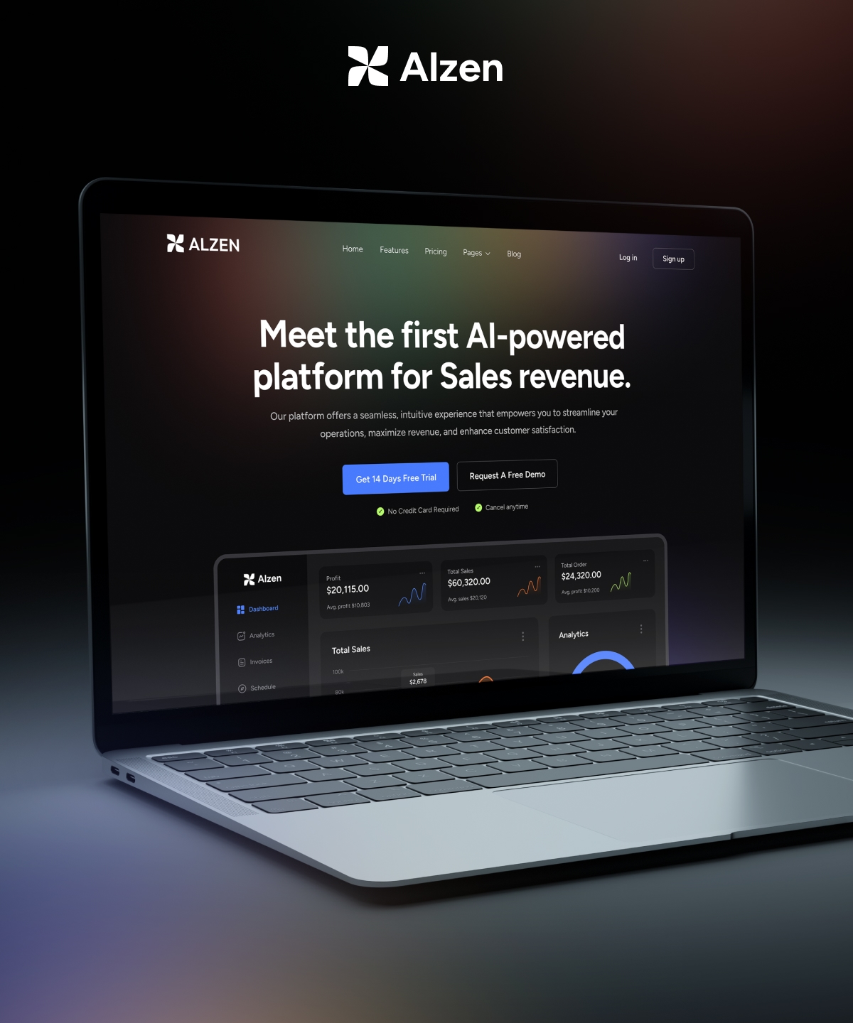Screenshot of Alzen website
