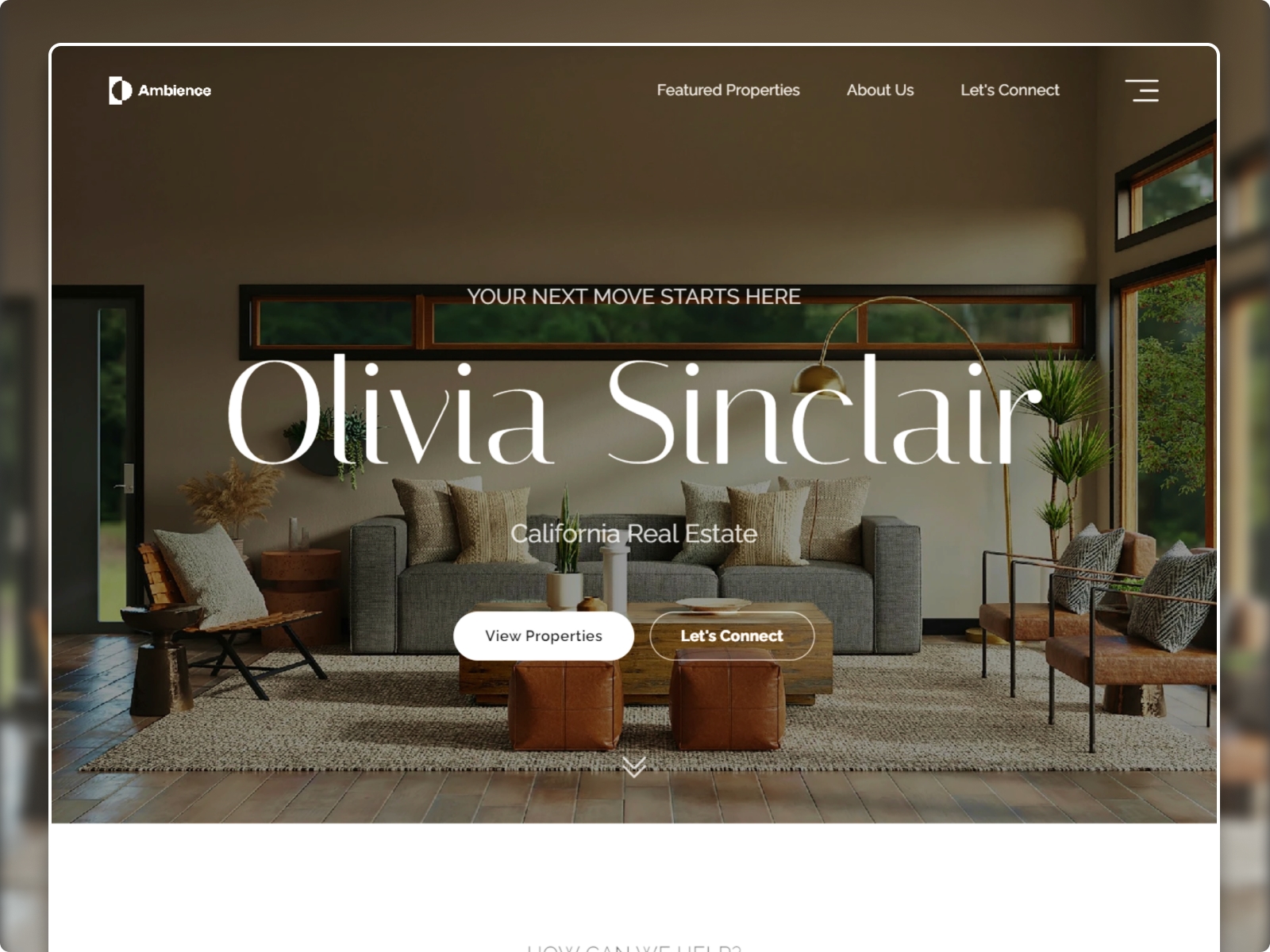 Screenshot of Ambience website