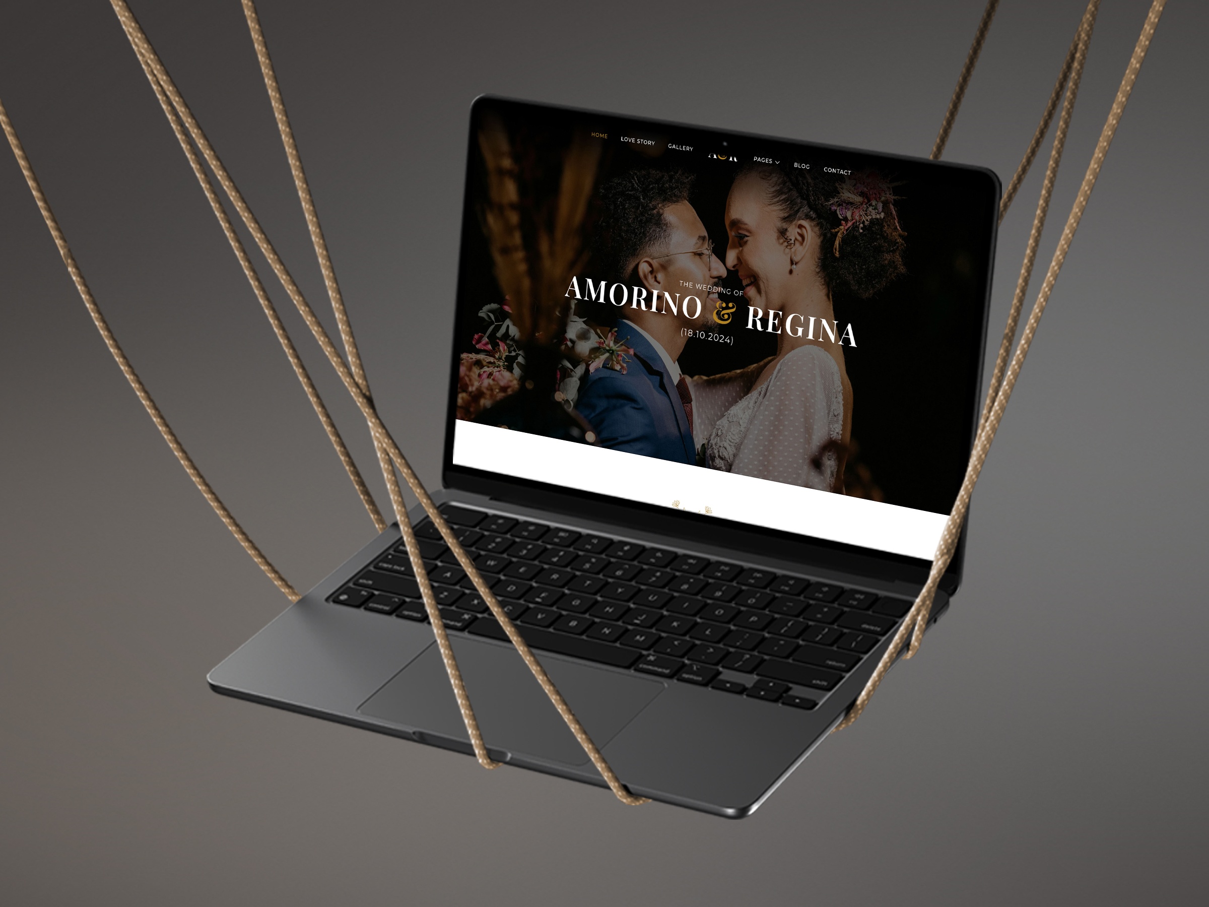 Screenshot of Amore website