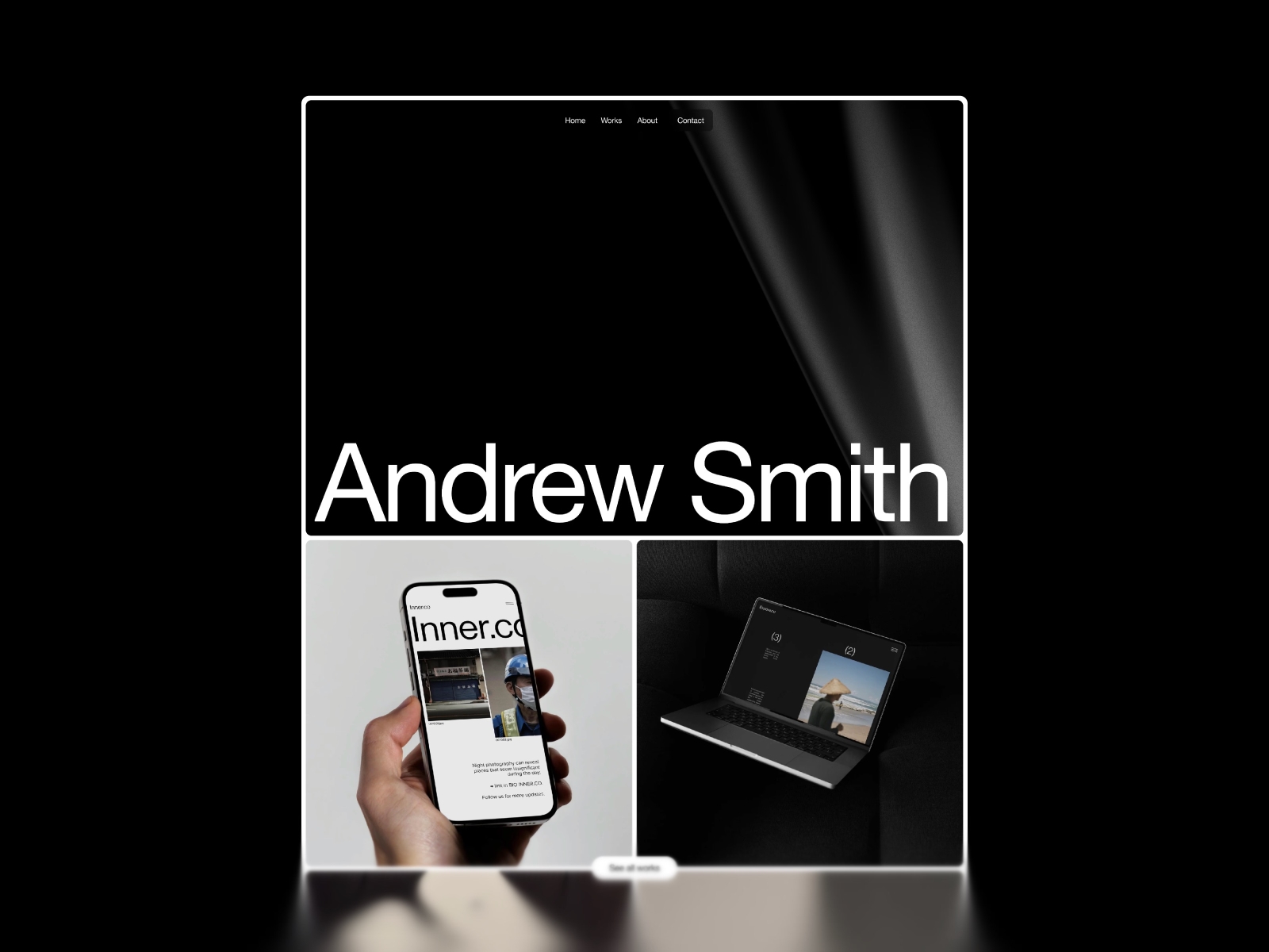 Screenshot of Andrew website