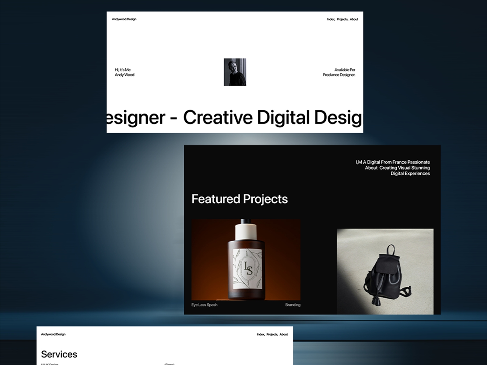 Screenshot of Andywood website