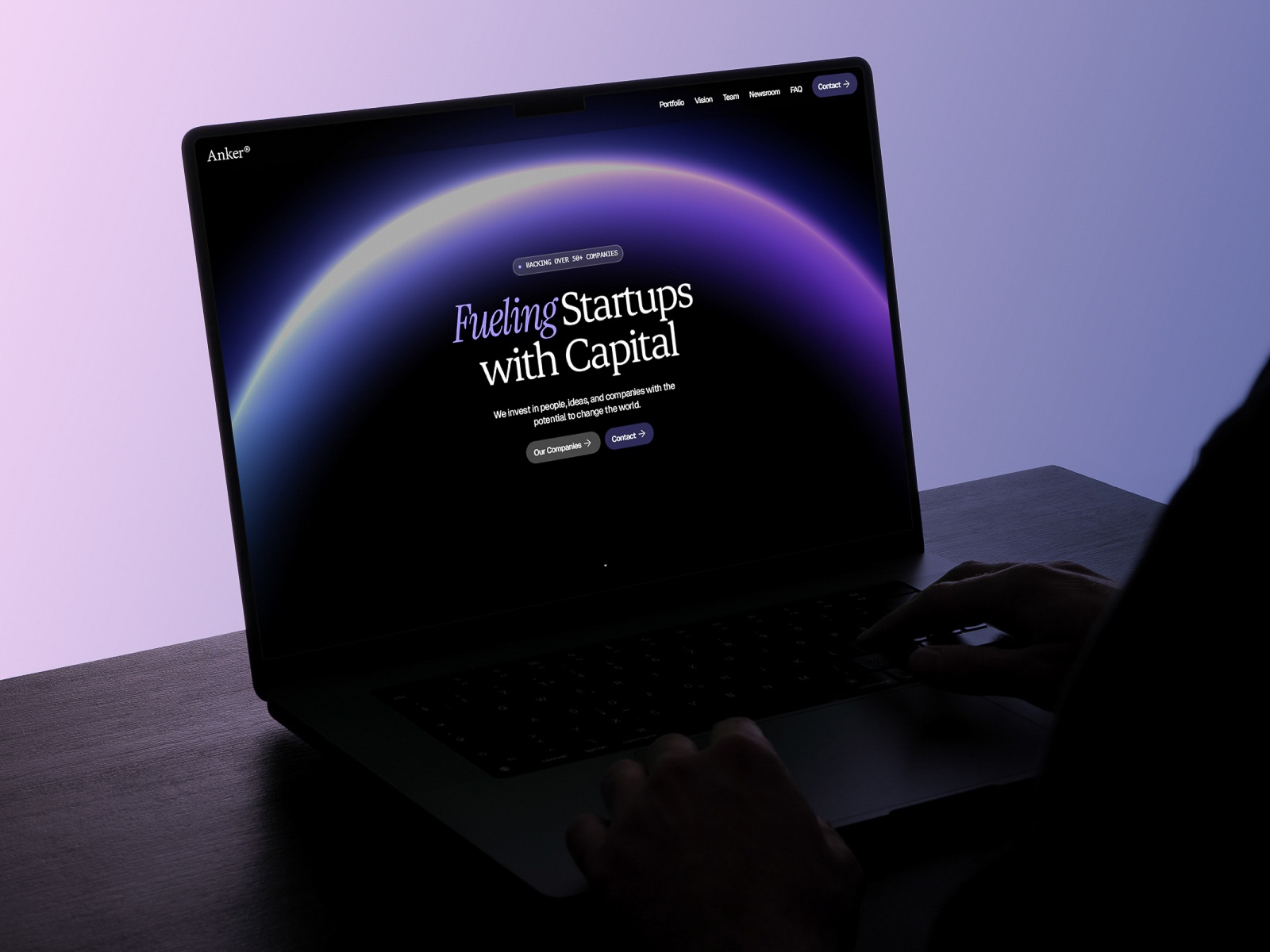 Screenshot of Anker website