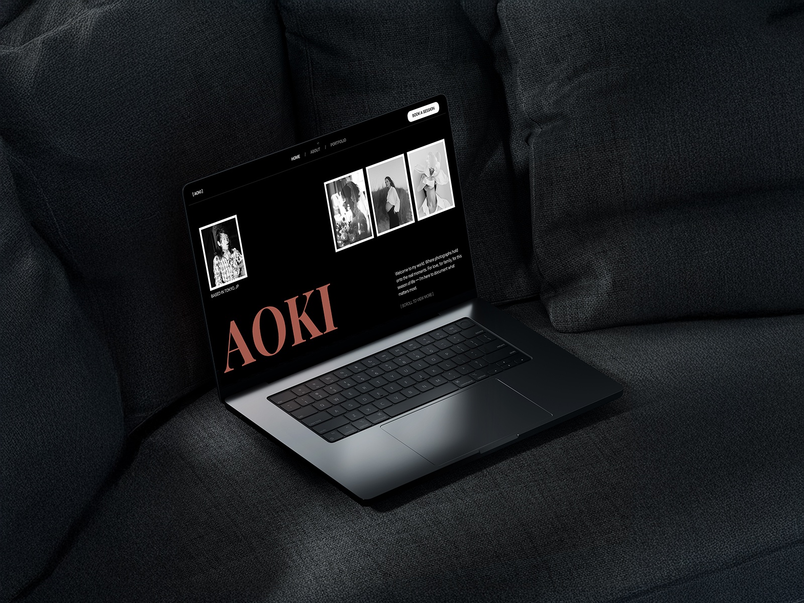 Screenshot of Aoki website