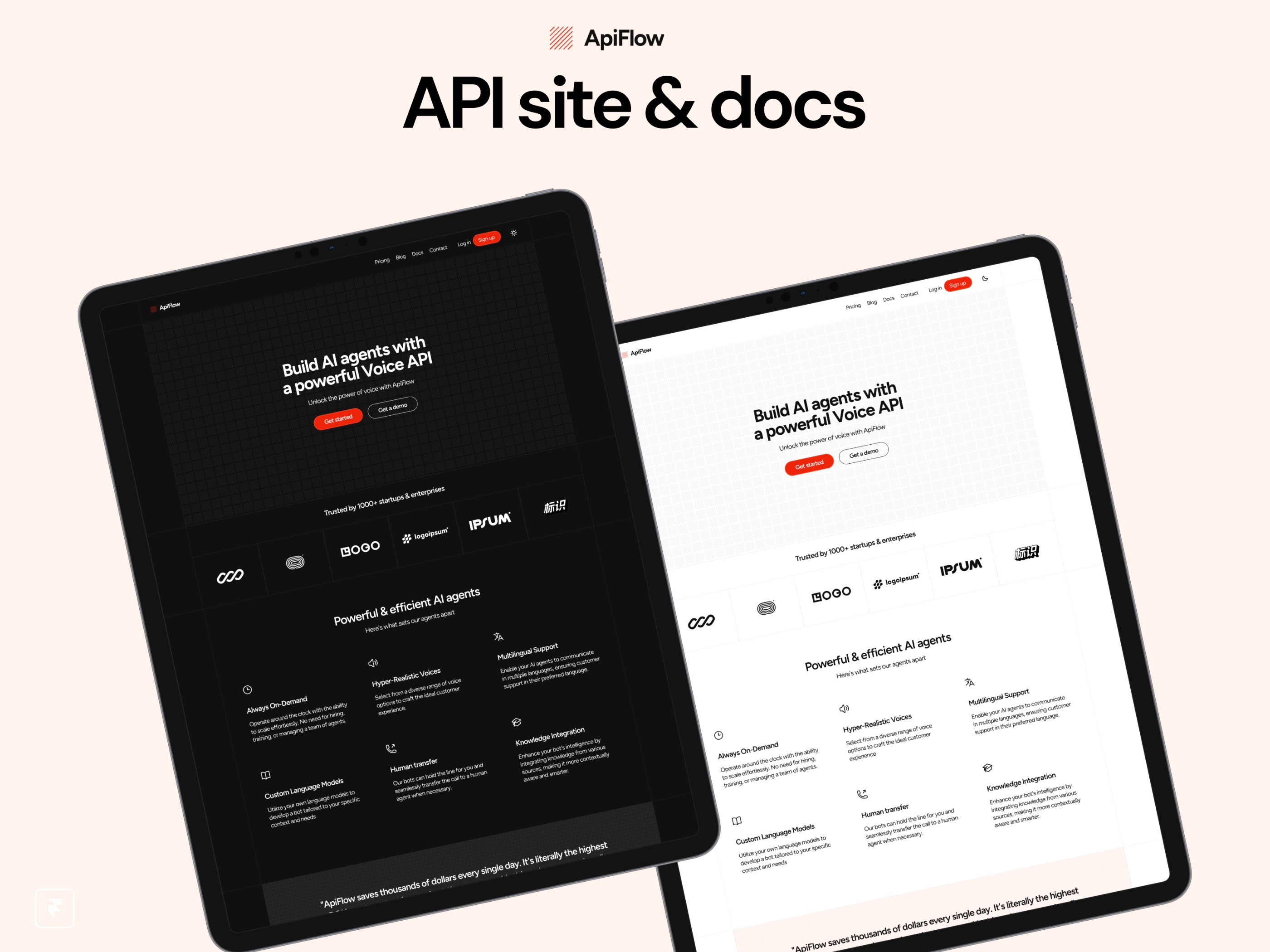 Screenshot of Apiflow website
