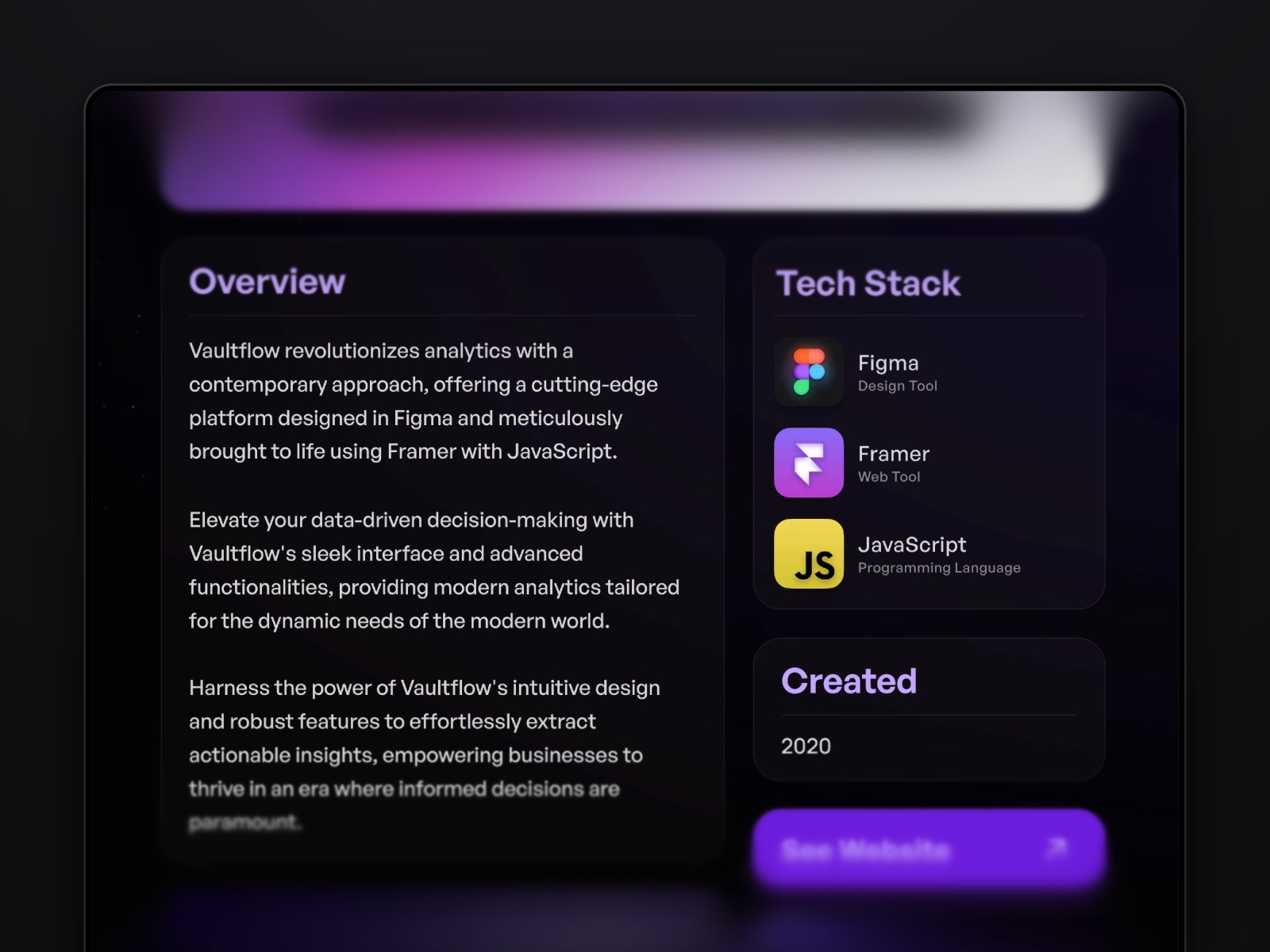 Screenshot 2 of Apollo portfolio template