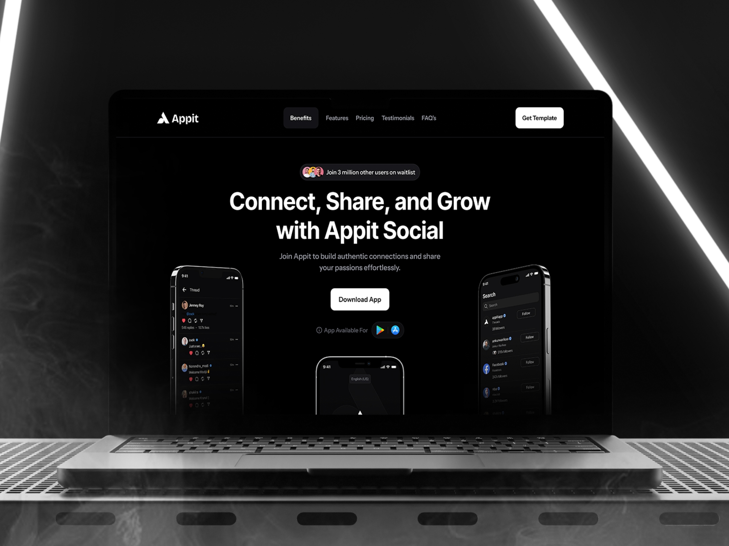 Screenshot of Appit website