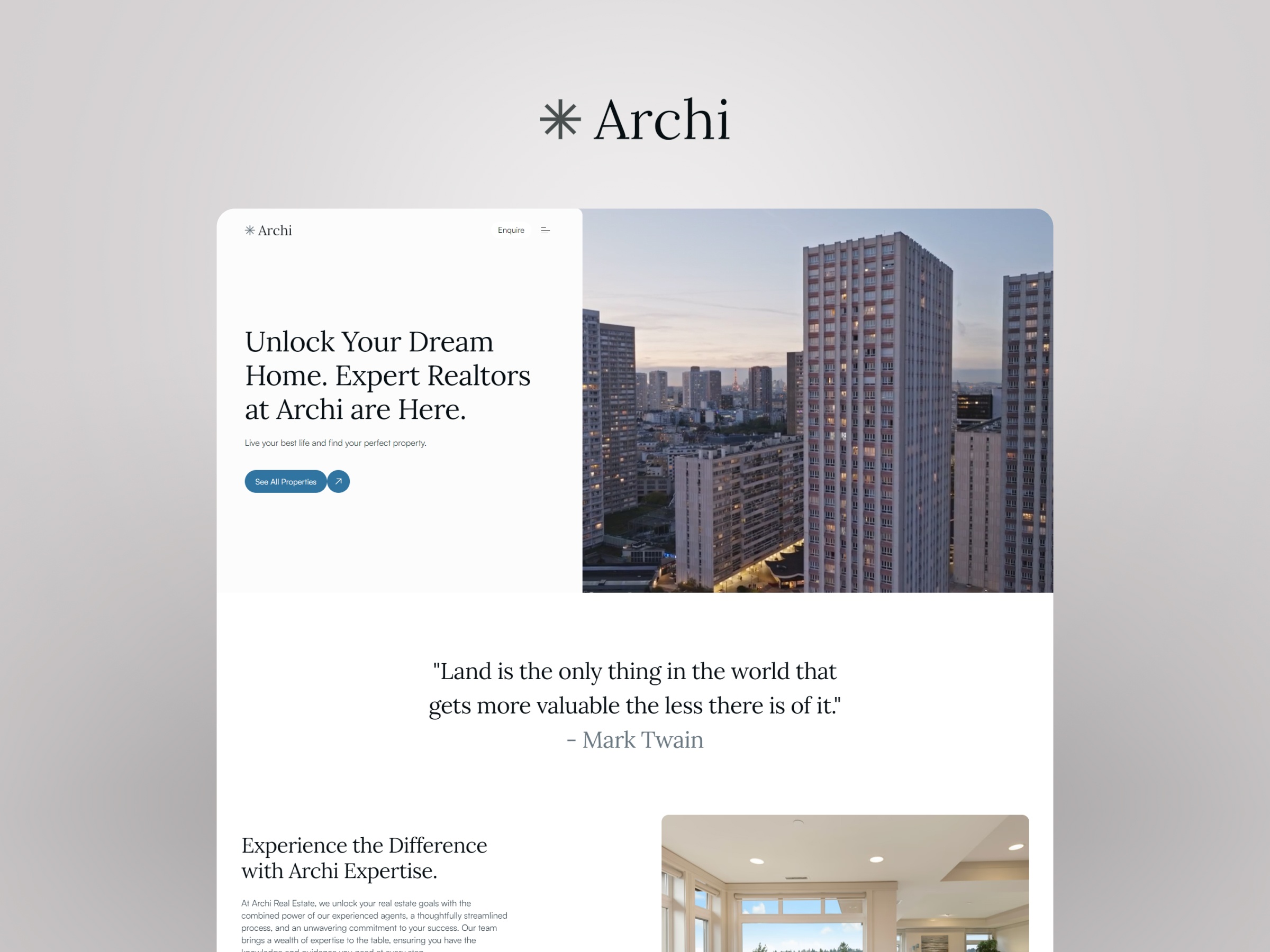 Screenshot of Archi website