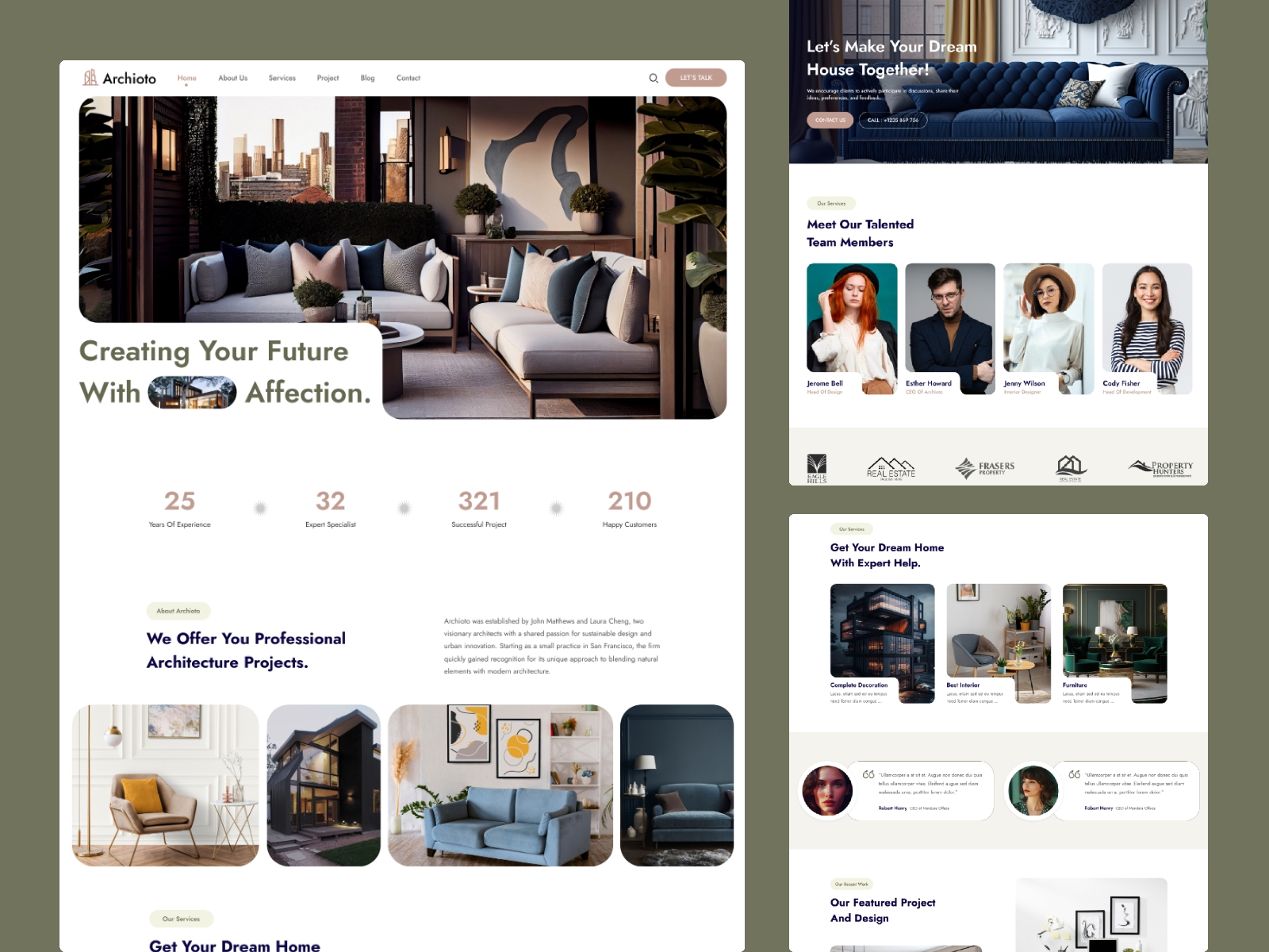 Screenshot of Archioto website