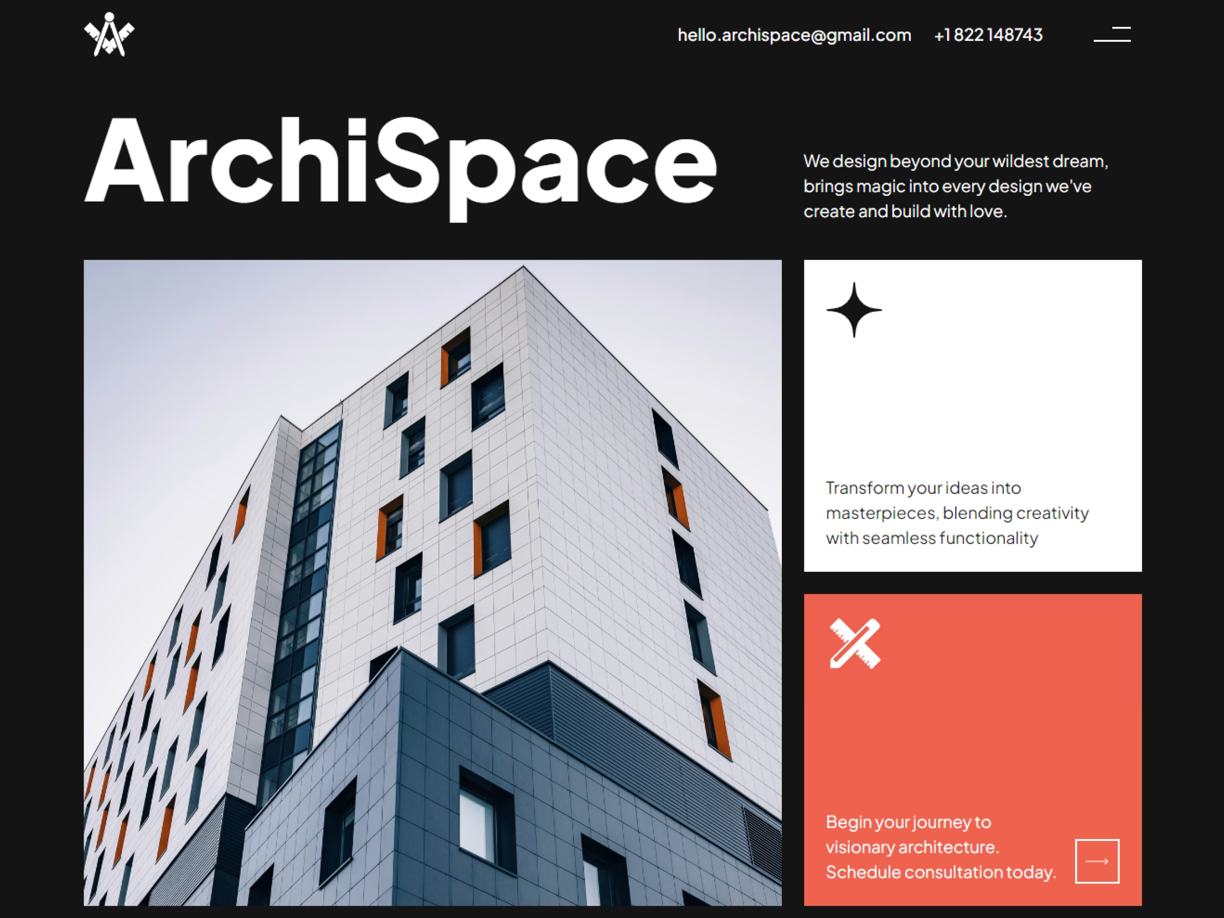 Screenshot of Archispace website