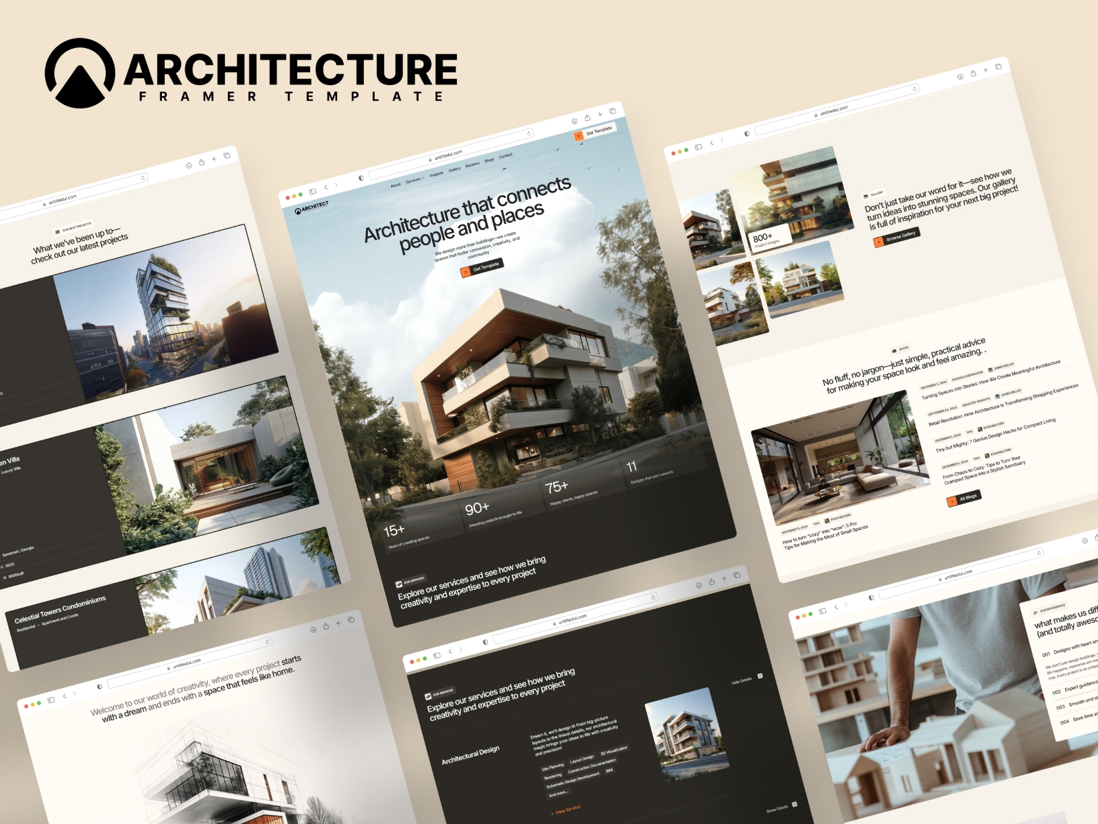 Screenshot of Architectur website