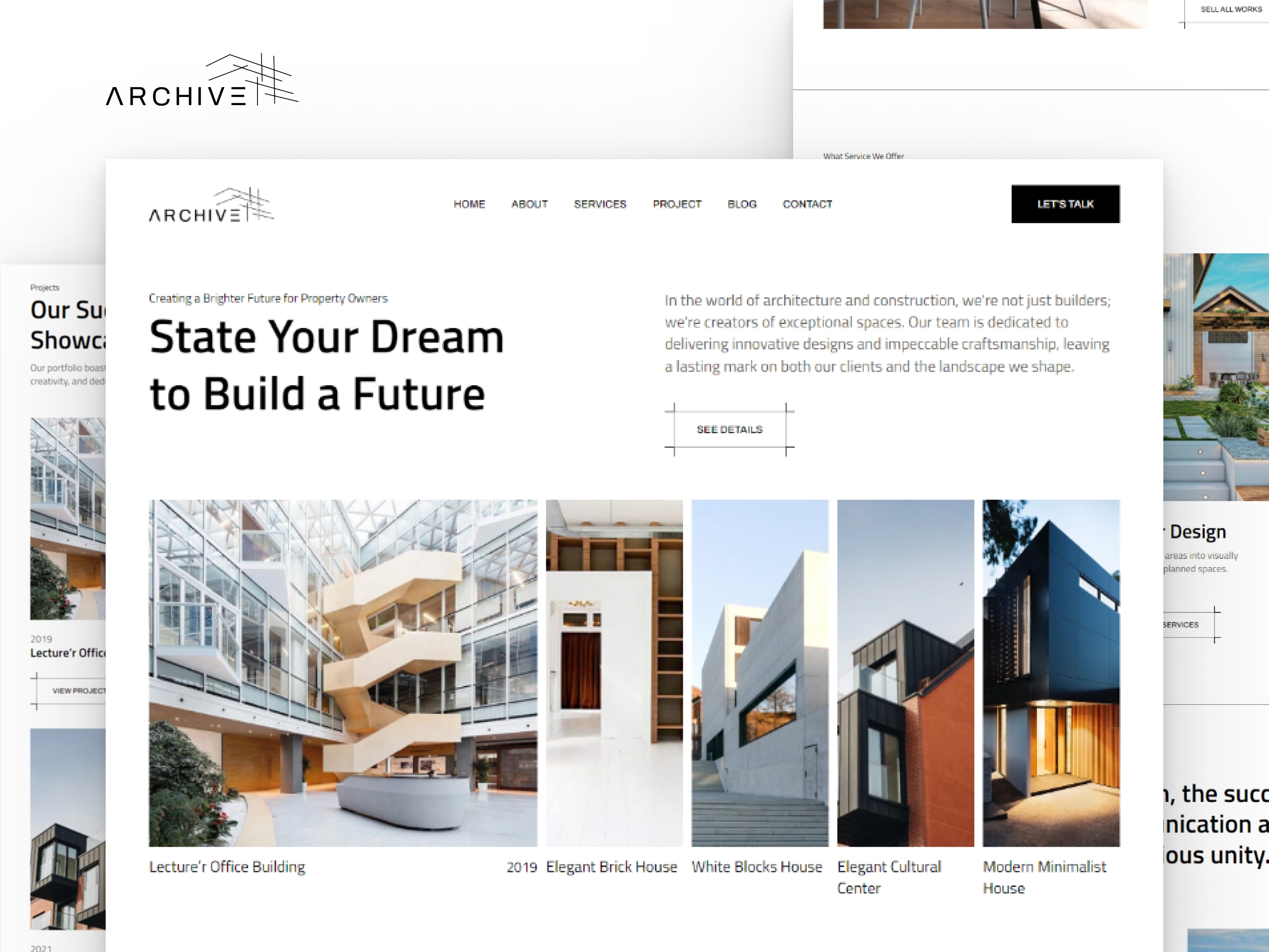 Screenshot of Archive construction architecture website website
