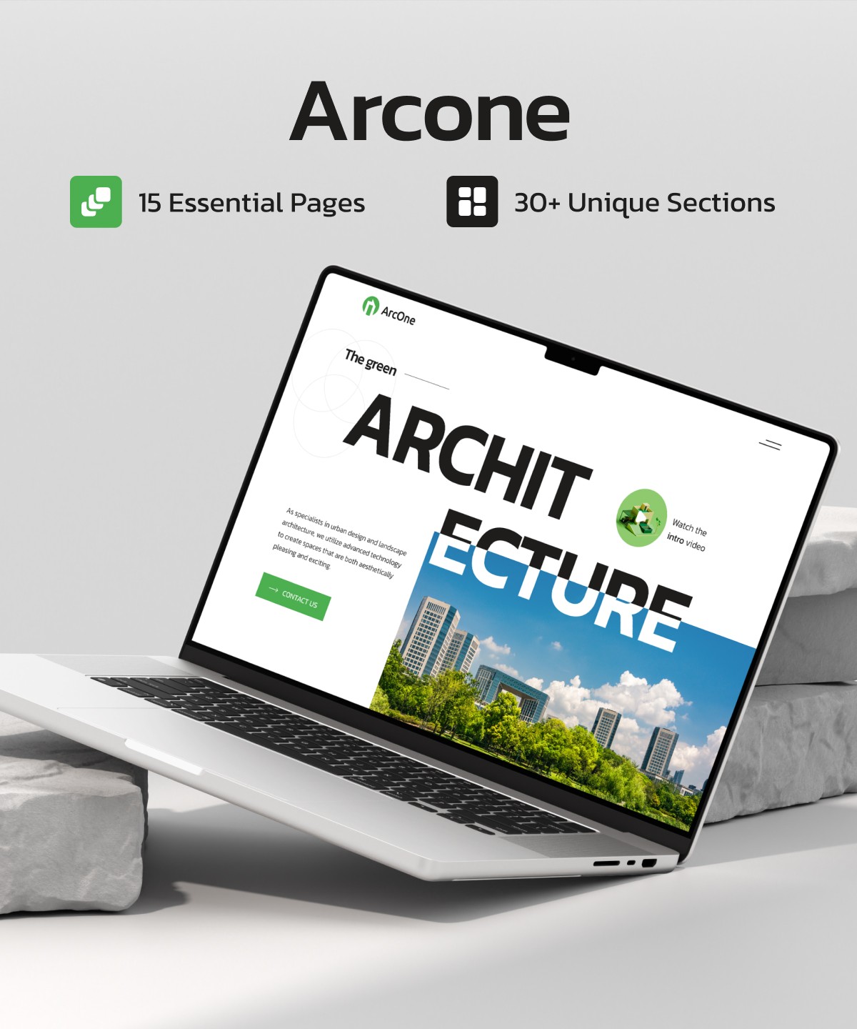 Screenshot of Arcone website