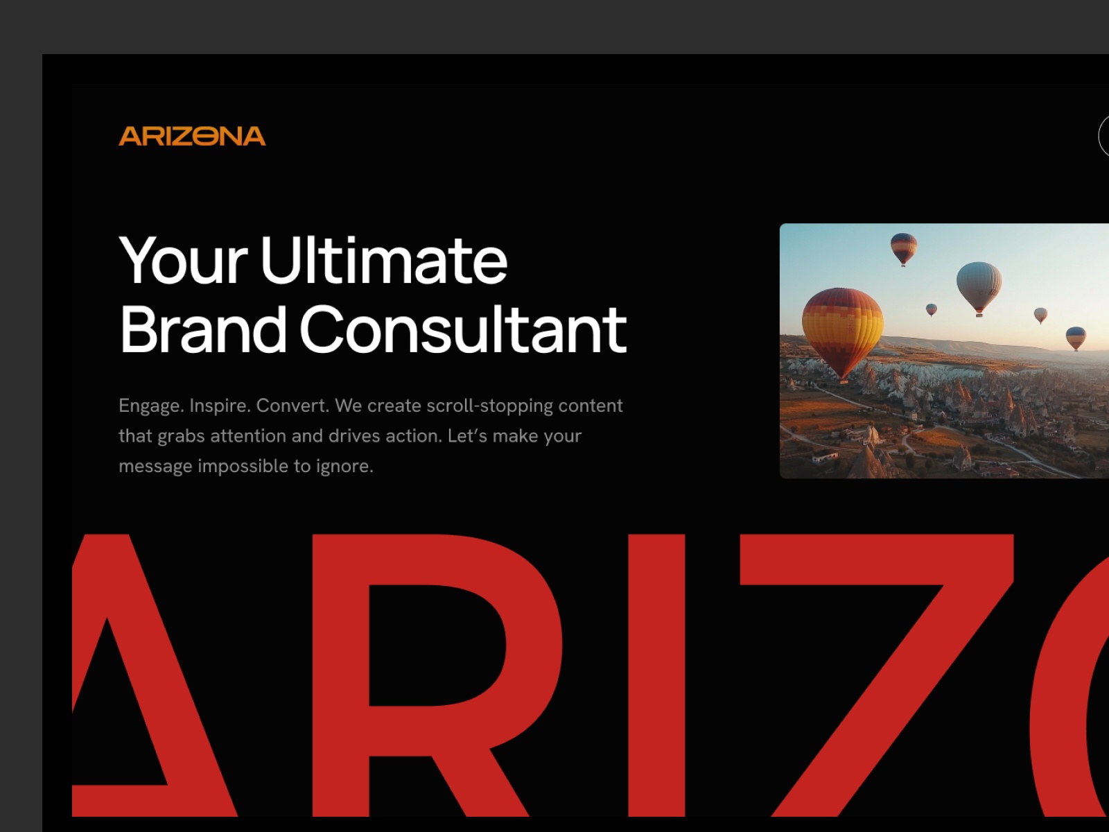 Screenshot of Arizona website
