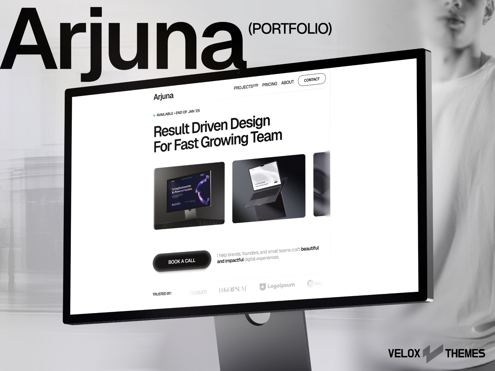 Screenshot of Arjuna website