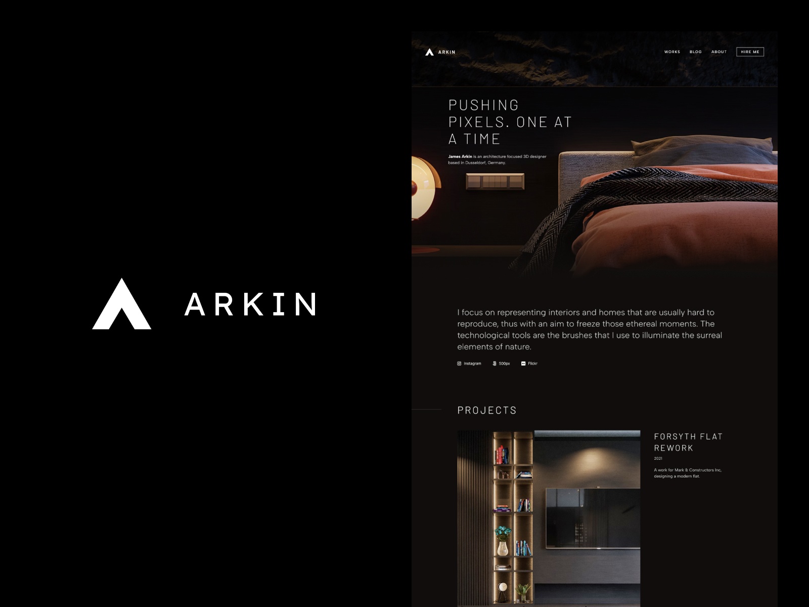 Screenshot of Arkin website