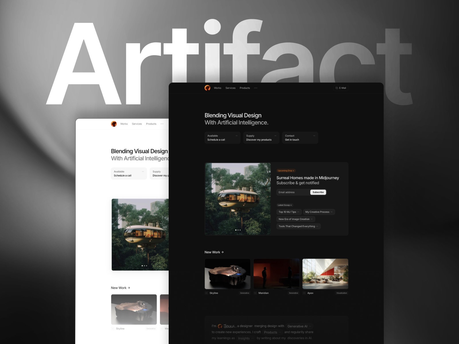 Screenshot of Artifact website