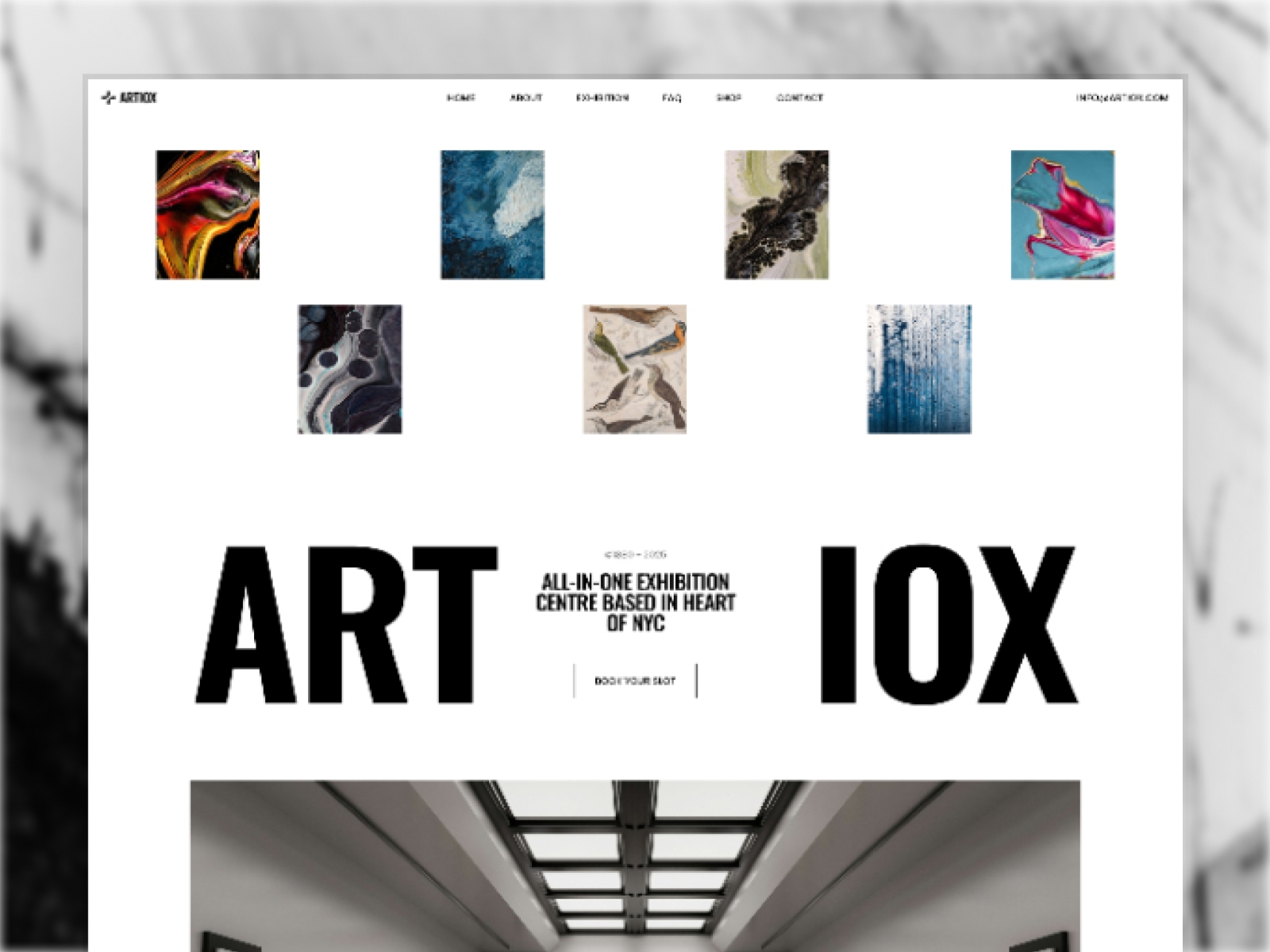 Screenshot of Artiox website