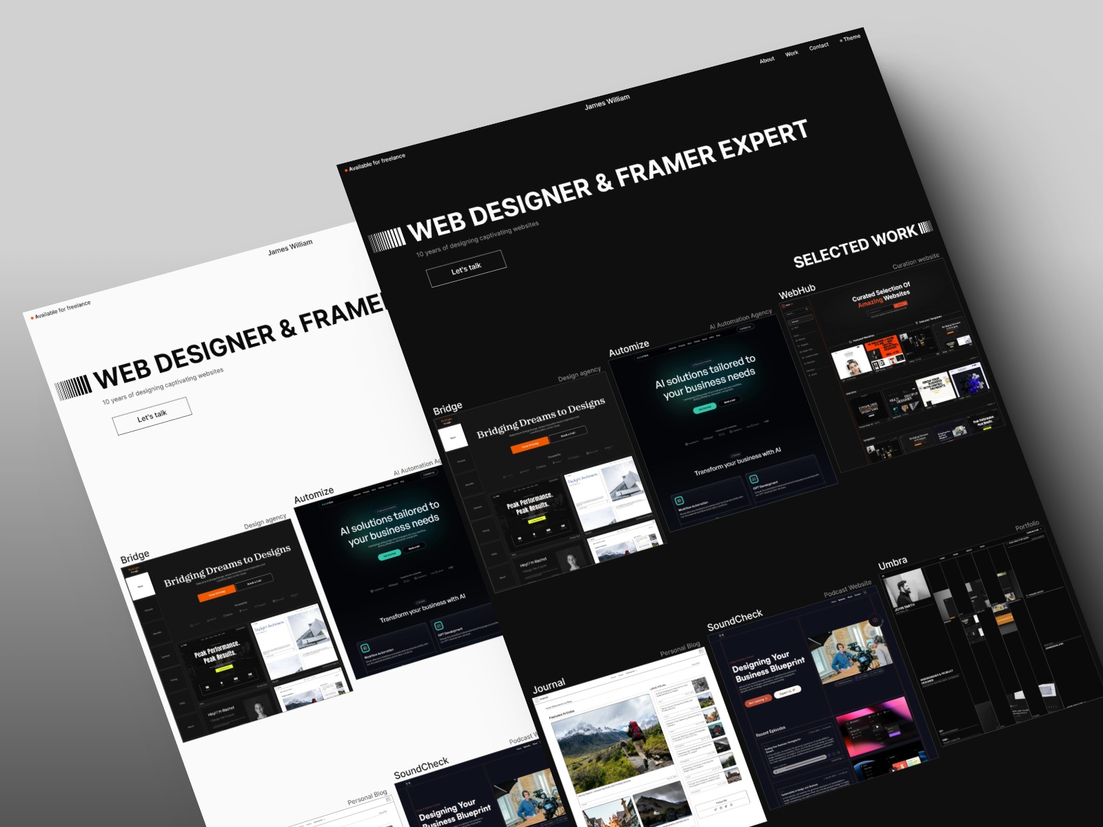 Screenshot 2 of Ash minimalist portfolio template