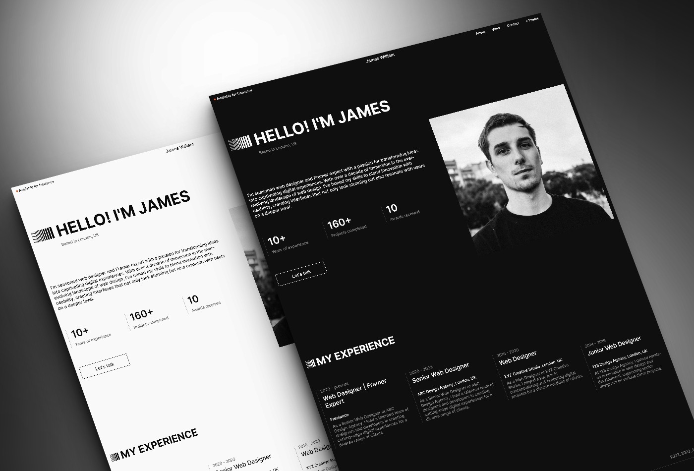 Screenshot 3 of Ash minimalist portfolio template